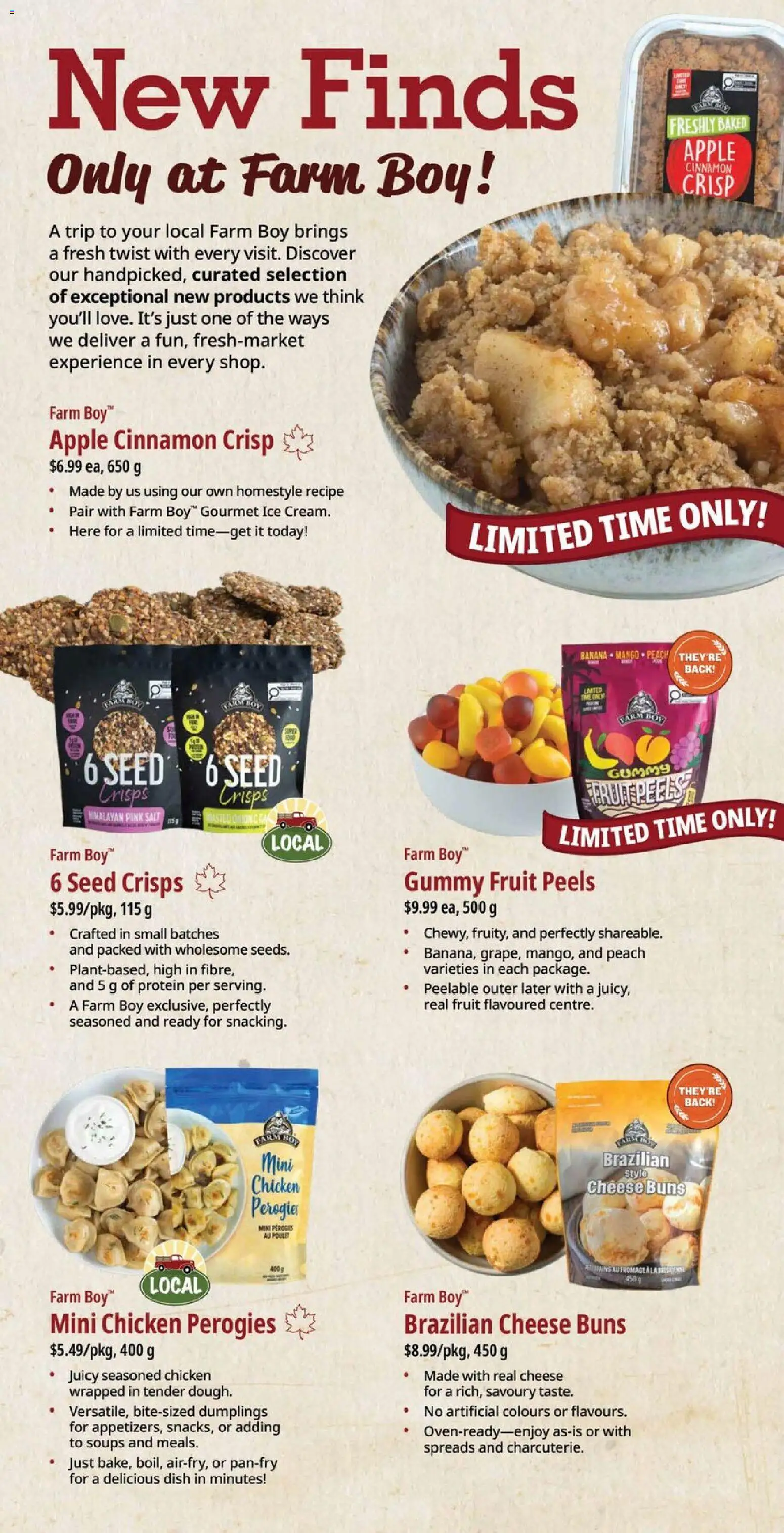 Farm Boy flyer valid from Oct 1, 2026 | Page: 5 | Products: Soups, Crisps, Cheese, Chicken