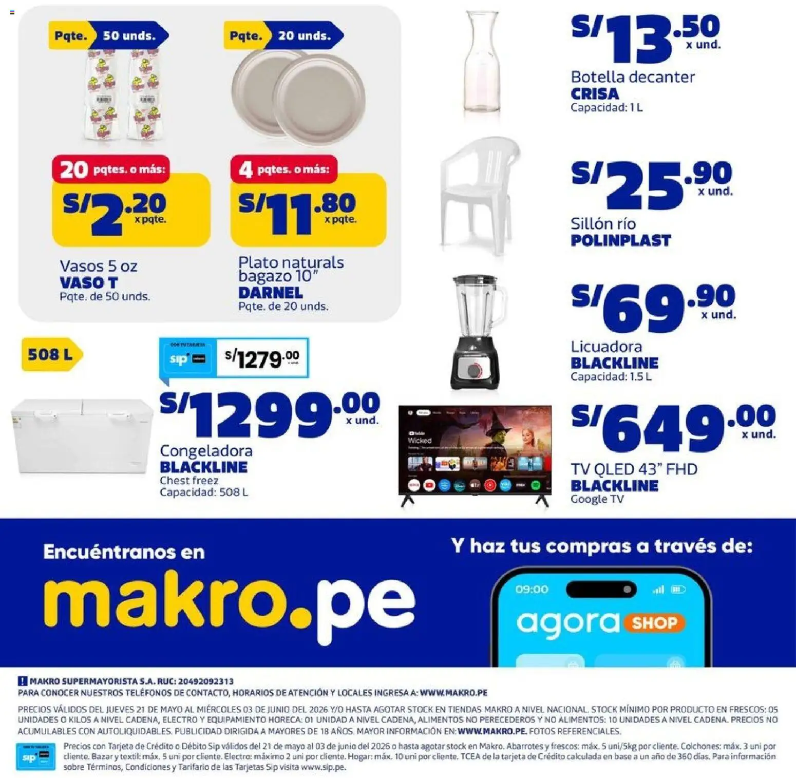 Catálogo Makro válido desde 21.05.2026 | Página: 25 | Productos: Sillón, Vasos, Licuadora