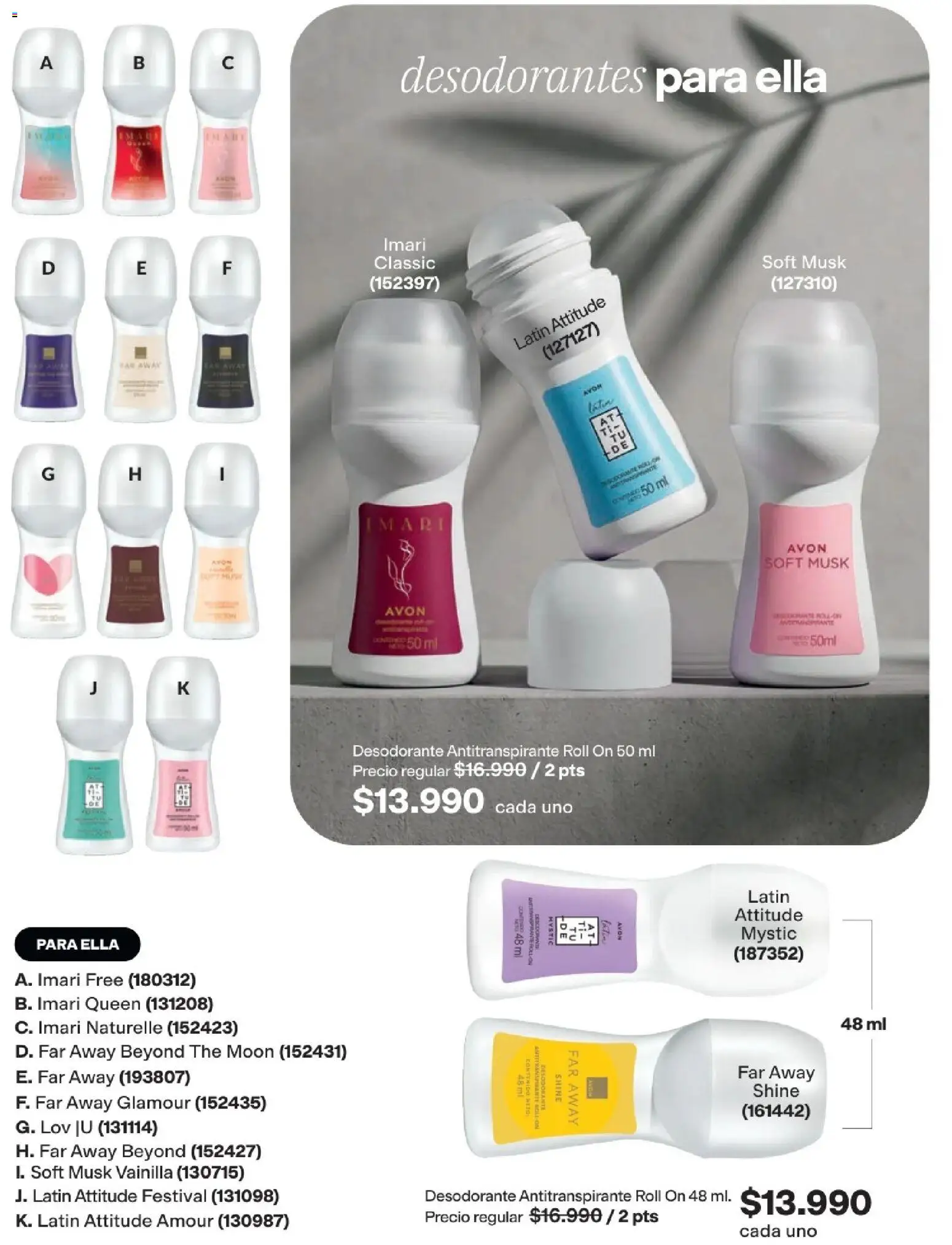 Avon revista - valida desde el 29/07/2026 | Página: 147 | Productos: Desodorante, Antitranspirante