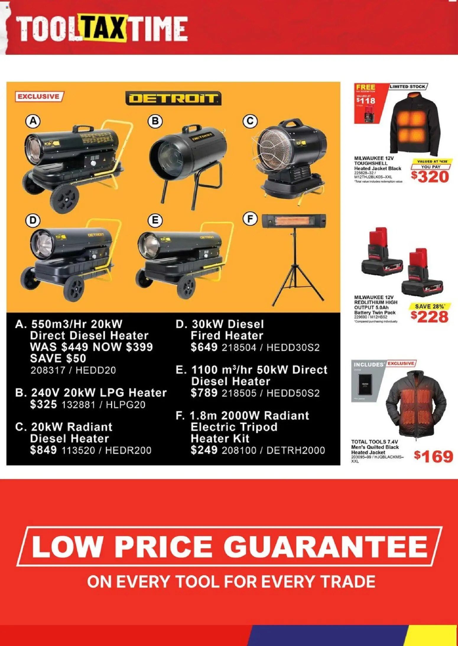 Total Tools catalogue - valid from 12.05.2026 | Page: 16 | Products: Heater, Battery, Jacket, Tools