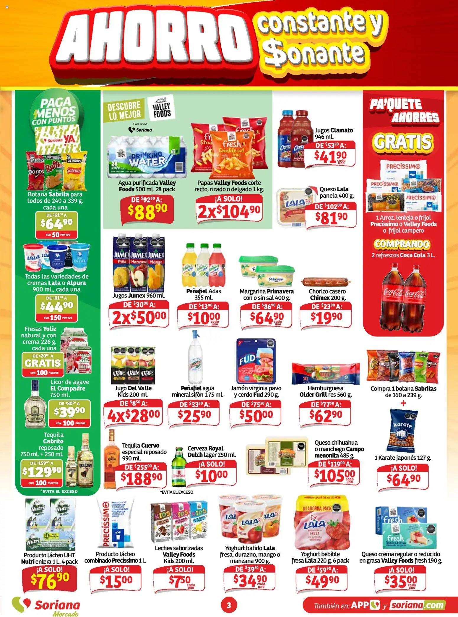 Nuevas ofertas de Soriana válidas en toda la República Mexicana desde el 02/10/2026. ¡Encuentra las mejores ofertas en Soriana Mercado - Ahorro constante y sonante! | Página: 3