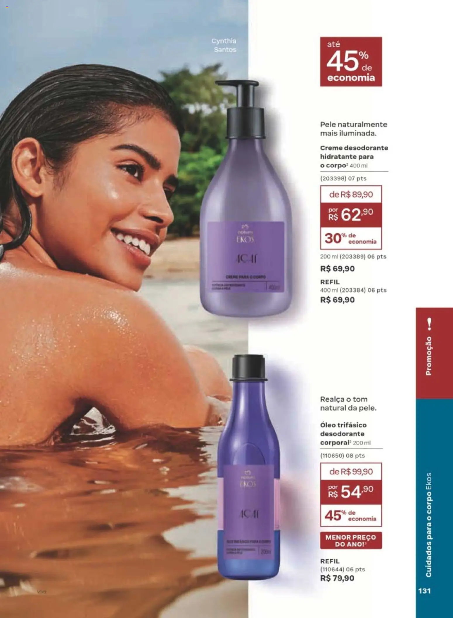 Natura Folheto - válido de 22/06/2026 | Página: 131 | Produtos: Desodorante, Óleo, Creme