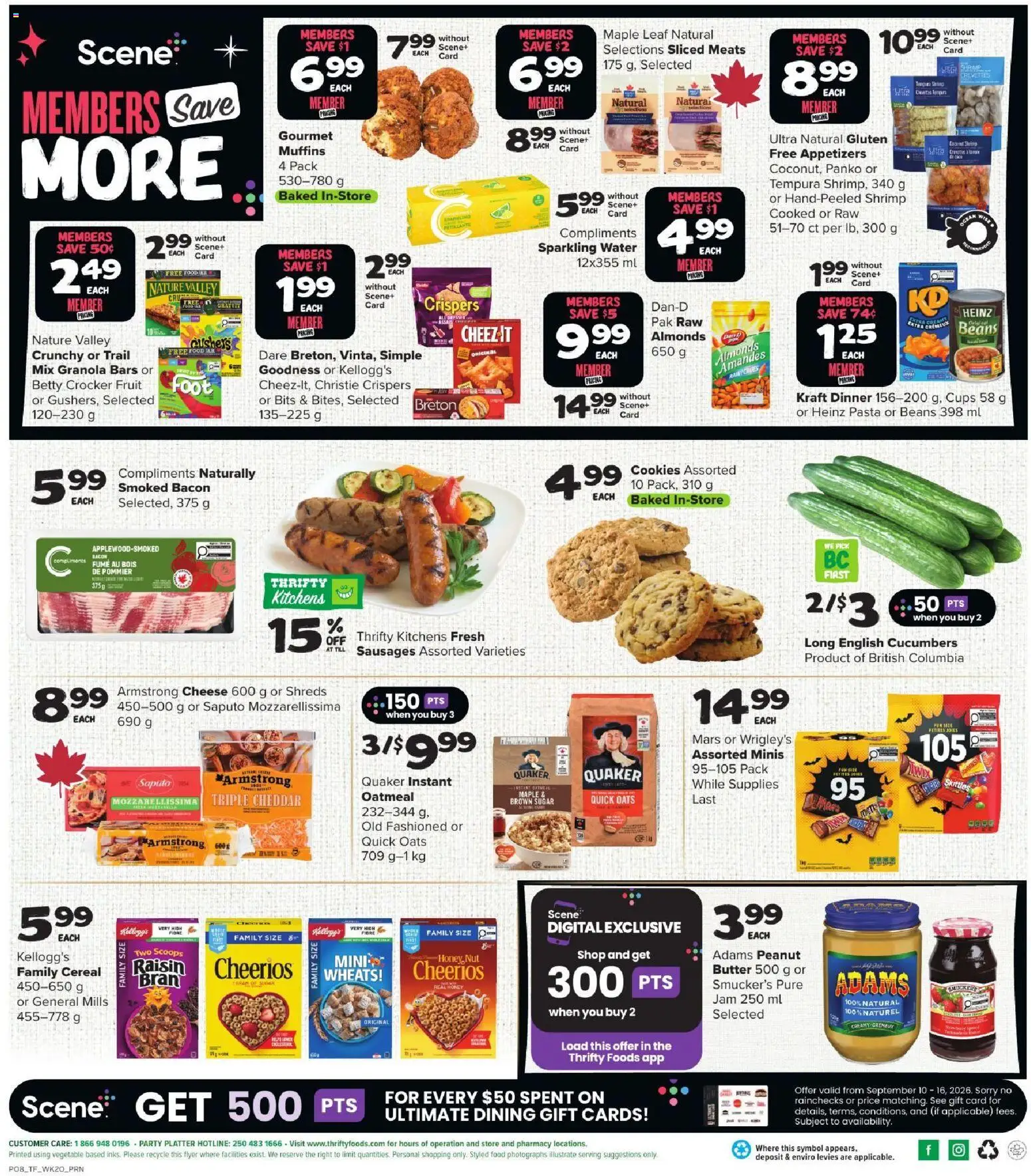 Thrifty Foods flyer valid from Sep 10, 2026 | Page: 2 | Products: Sugar, Muffins, Jam, Butter