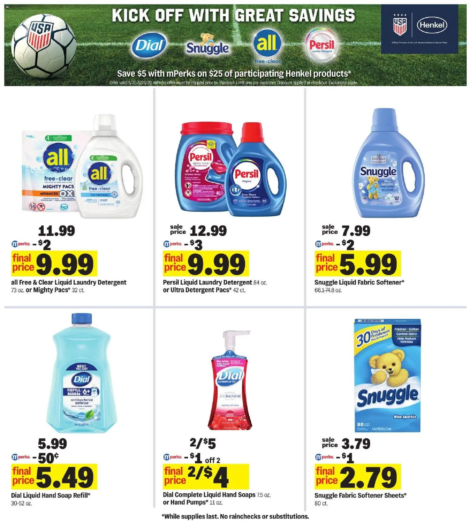 Meijer Weekly Ad - MI - valid from 20.05.2026 | Page: 44 | Products: Soap, Fabric softener, Detergent