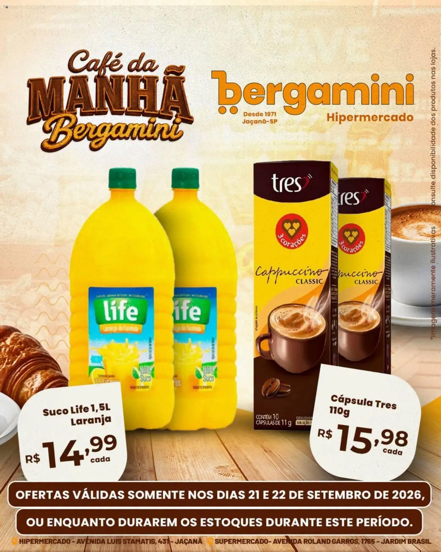 Supermercado Bergamini Folheto - válido de 21/09/2026 | Página: 7 | Produtos: Cápsulas, Cappuccino, Café, Suco