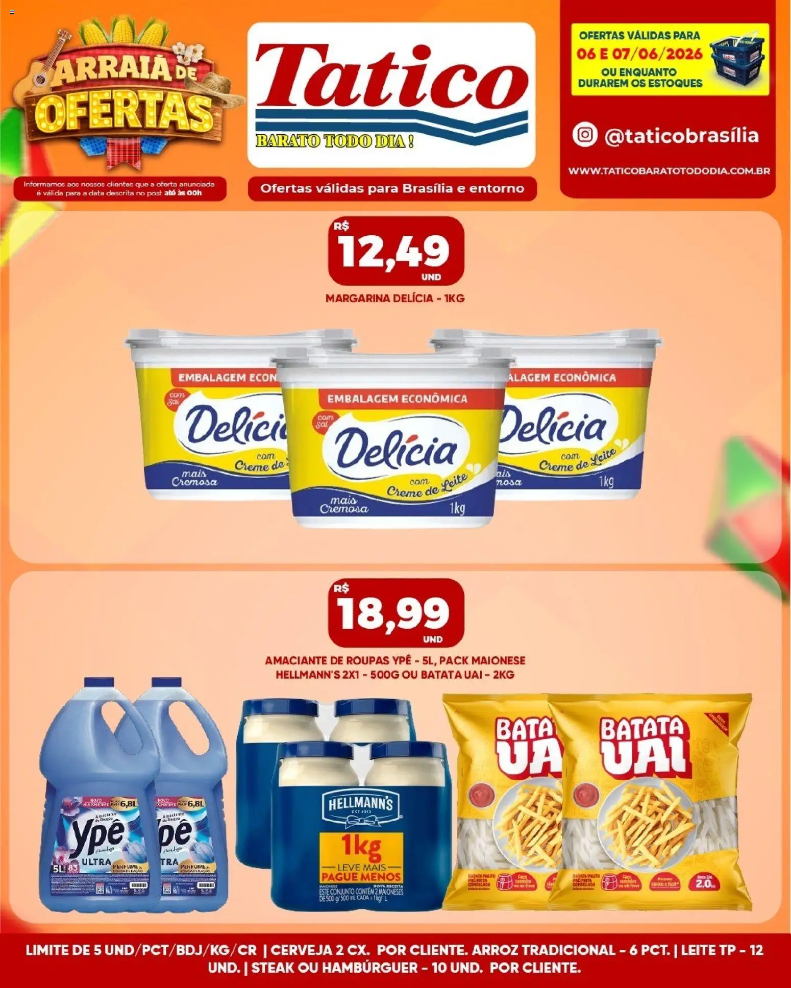 Tatico Folheto - válido de 08.06.2026 | Página: 24 | Produtos: Creme, Hambúrguer, Batata, Maionese