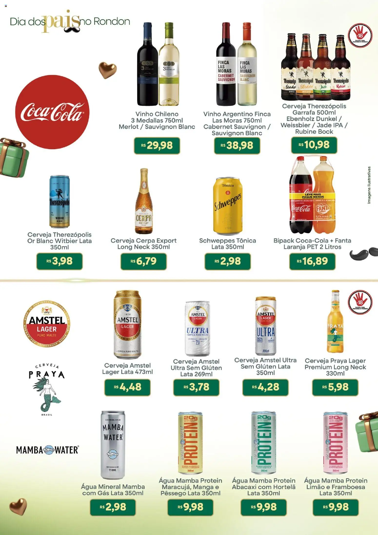 Supermercados Rondon Folheto - válido de 04/08/2026 | Página: 2 | Produtos: Pêssego, Fanta, Vinho, Abacaxi
