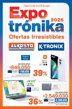 Alkosto catálogo -  Vista previa de la revista de la tienda Alkosto valido desde el 12/09/2026