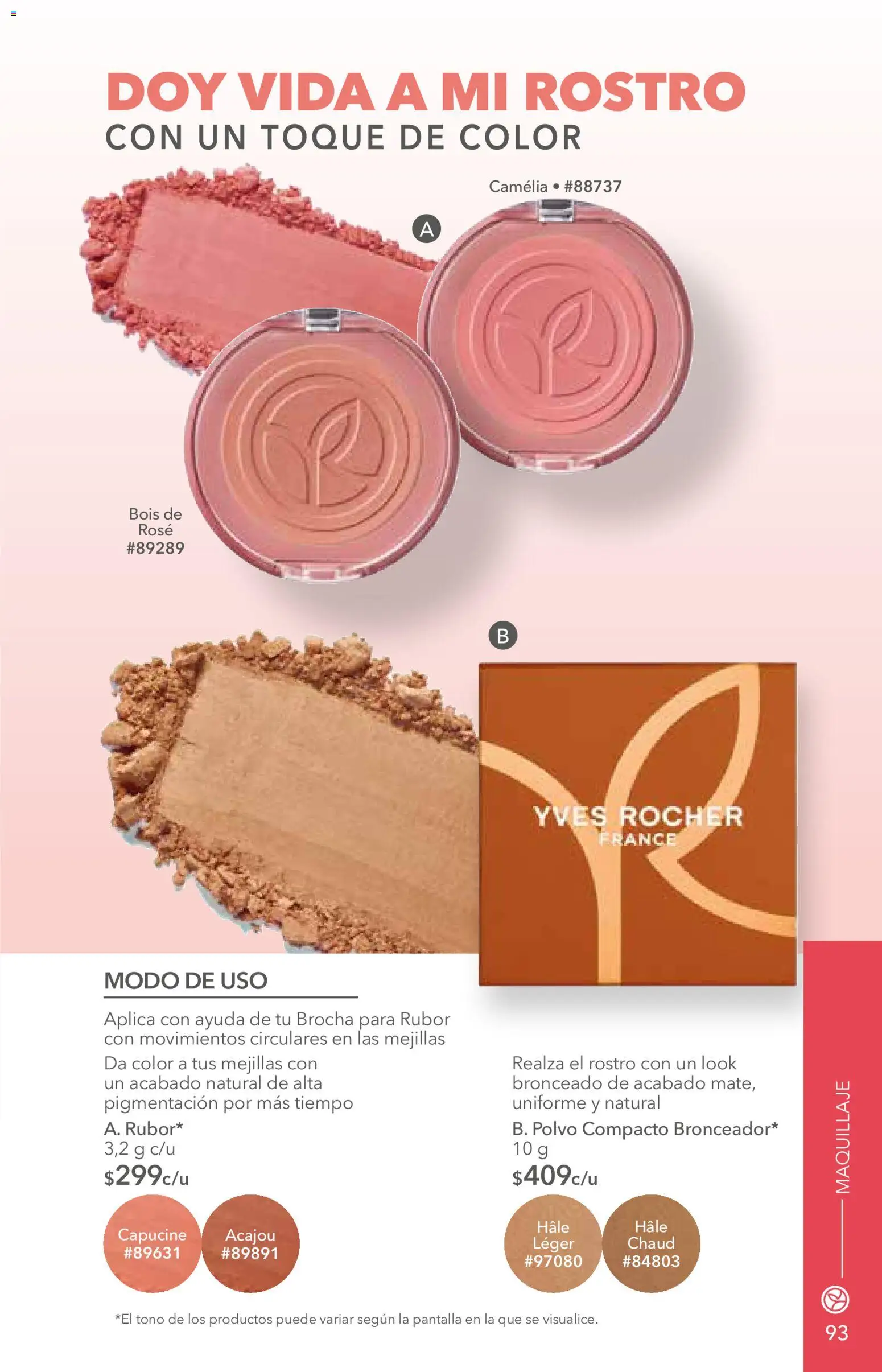Nuevas ofertas de Yves Rocher válidas en toda la República Mexicana desde el 25/08/2026. ¡Encuentra las mejores ofertas en Yves Rocher campaña 12 2026! | Página: 95 | Productos: Polvo compacto, Maquillaje, Polvo, Rubor