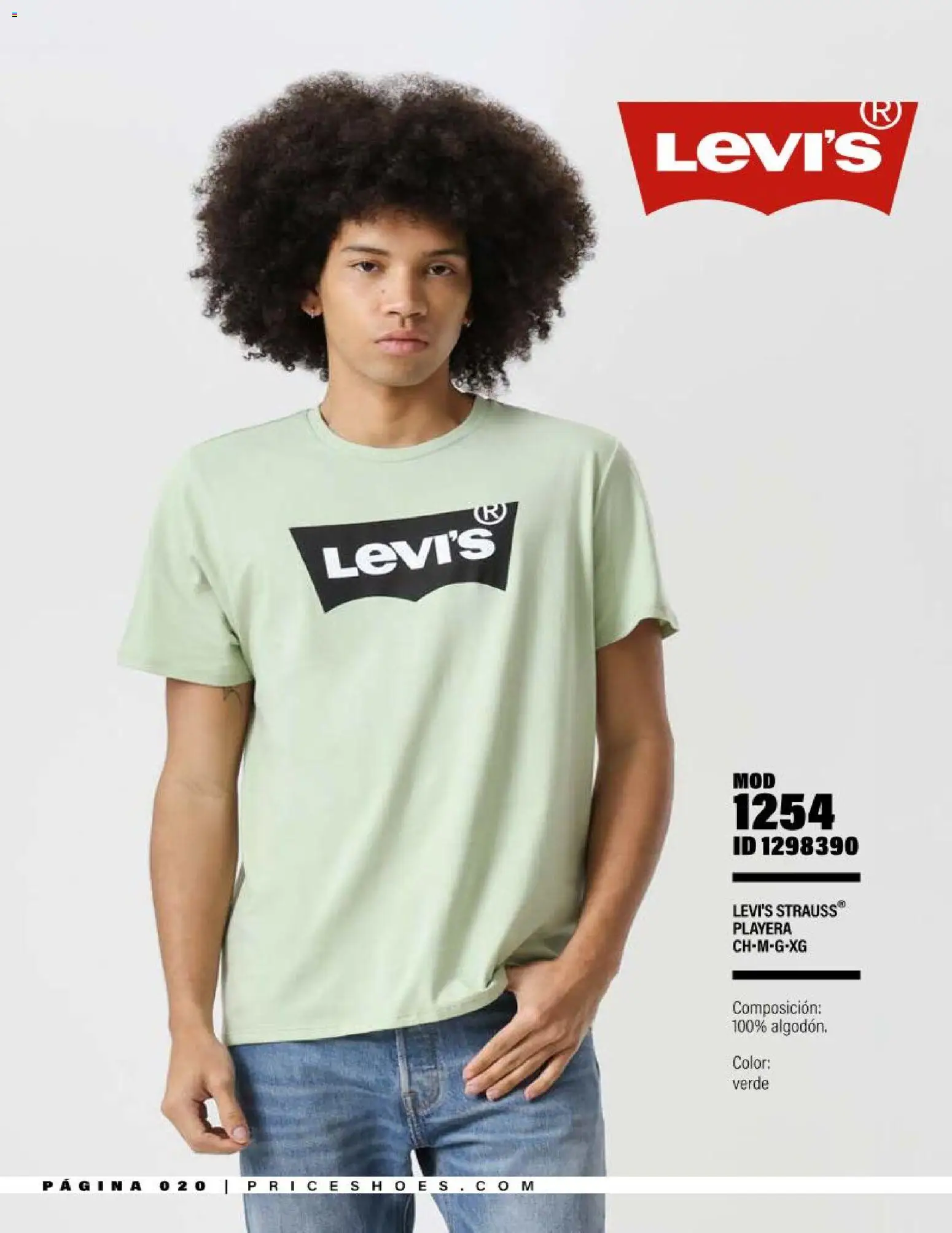 Nuevas ofertas de Price Shoes válidas en toda la República Mexicana desde el 11.06.2026. ¡Encuentra las mejores ofertas en Price Shoes catálogo Live in Levi's! | Página: 20 | Productos: Playera