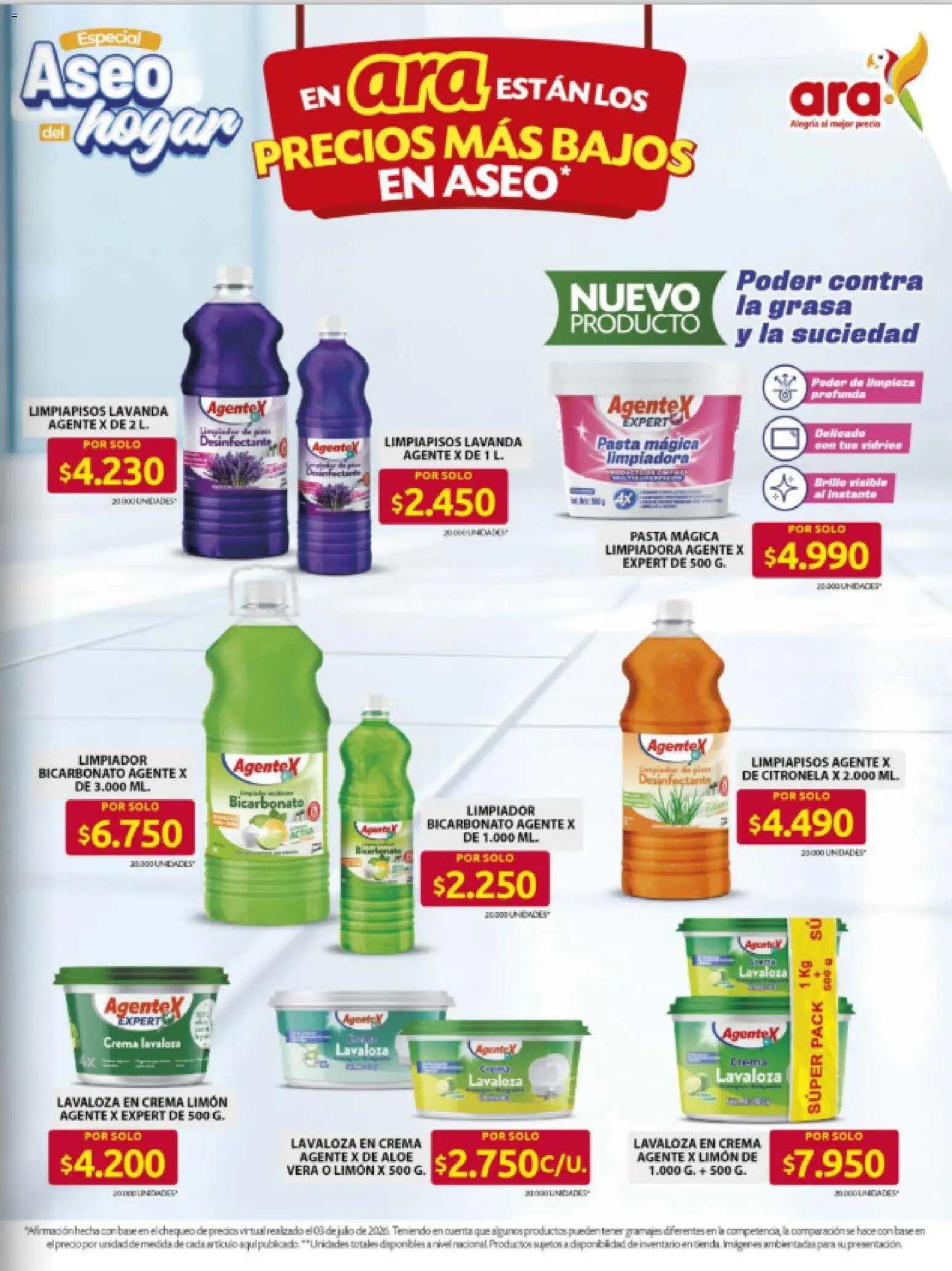 Ara revista - valida desde el 16/07/2026 | Página: 16 | Productos: Crema, Limón, Limpiador, Desinfectante