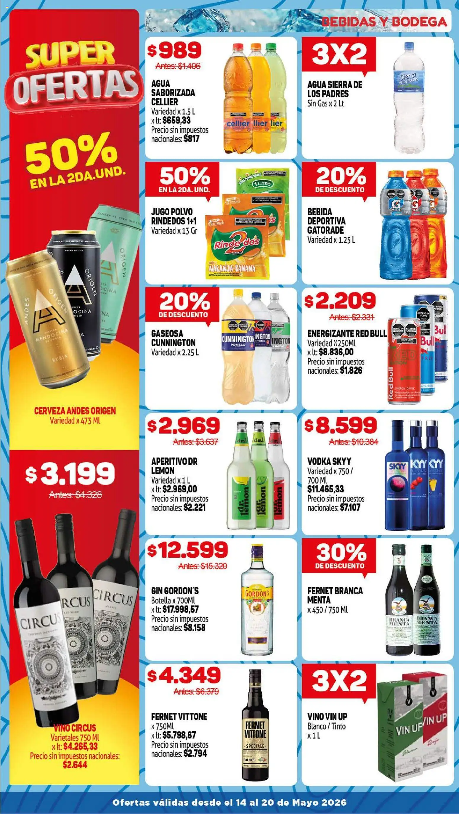 Makro ofertas │ válido desde el 14.05.2026 | Página: 10 | Productos: Gaseosa, Agua, Pomelo, Sierra