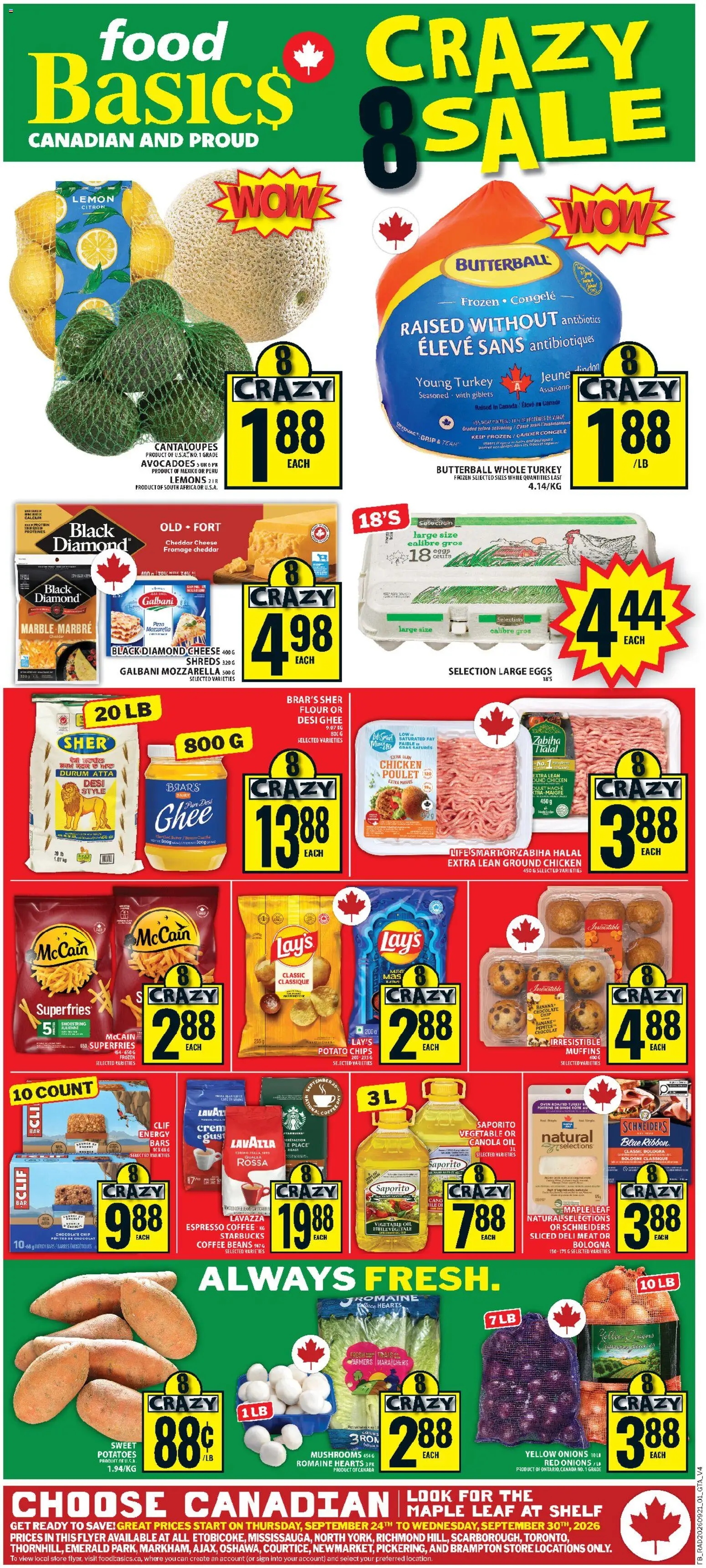 Food Basics flyer valid from Sep 24, 2026 | Page: 1