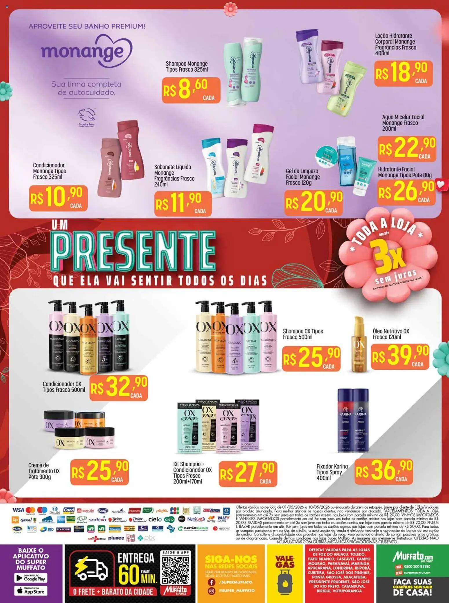 Super Muffato Folheto - válido de 01.05.2026 | Página: 12 | Produtos: Shampoo, Colágeno, Água micelar, Gel de limpeza