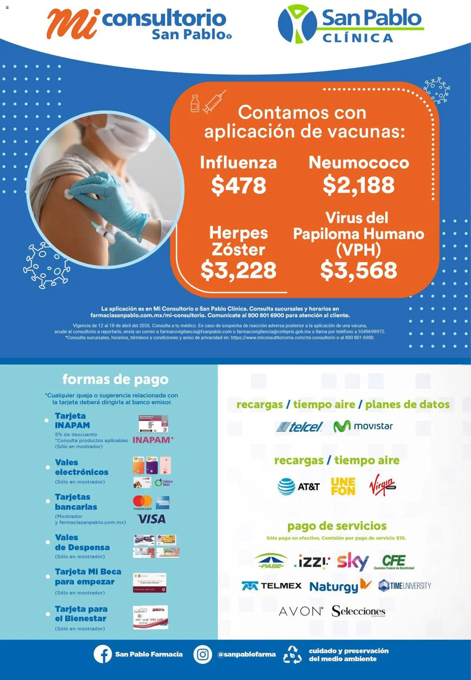 Nuevas ofertas de Farmacia San Pablo válidas en toda la República Mexicana desde el 12.04.2026. ¡Encuentra las mejores ofertas en Farmacia San Pablo catálogo! | Página: 15 | Productos: Banco, Despensa, Teléfono