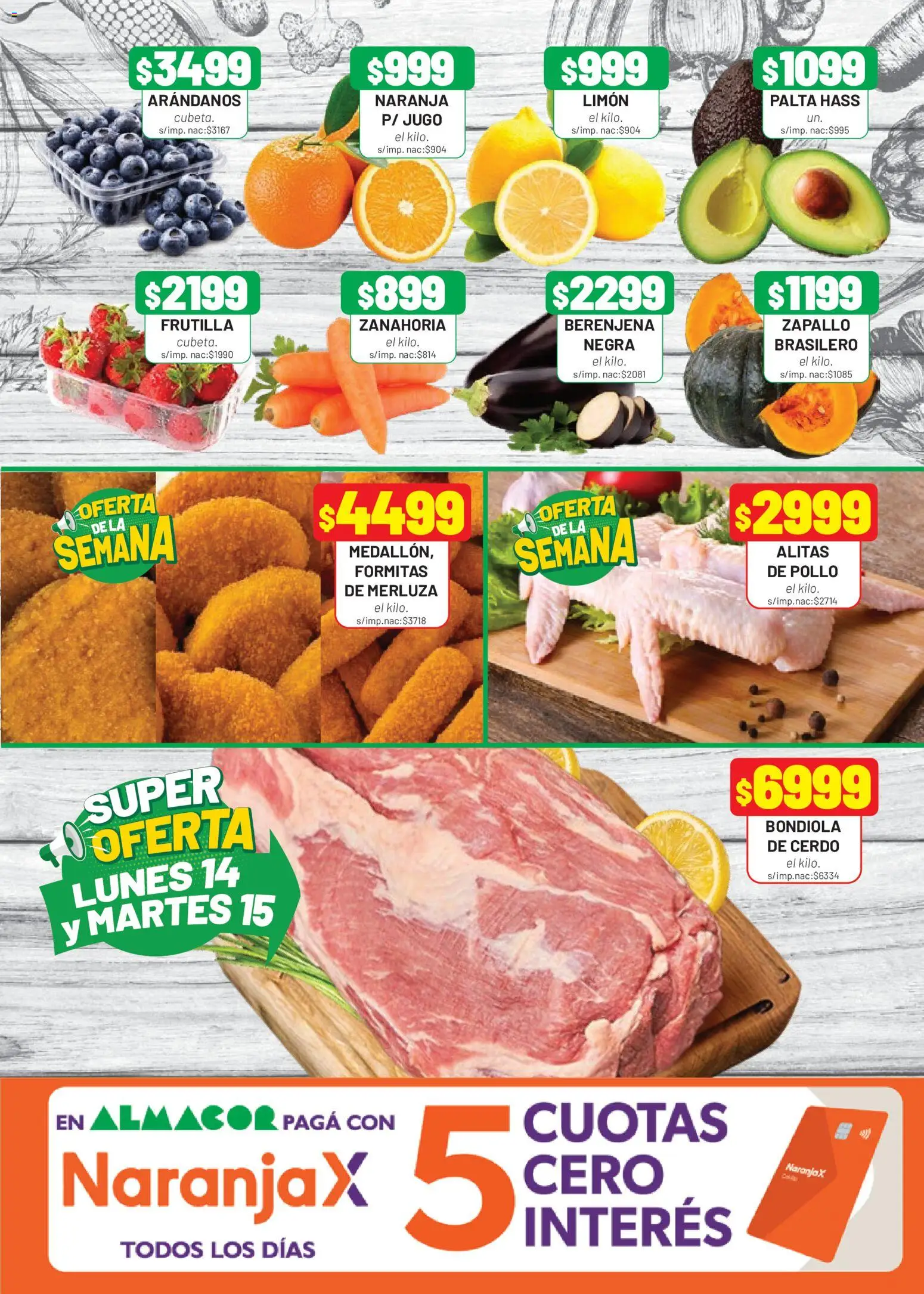 Almacor catálogo │ válido desde el 10/09/2026 | Página: 3 | Productos: Berenjena, Palta, Arándanos, Zanahoria