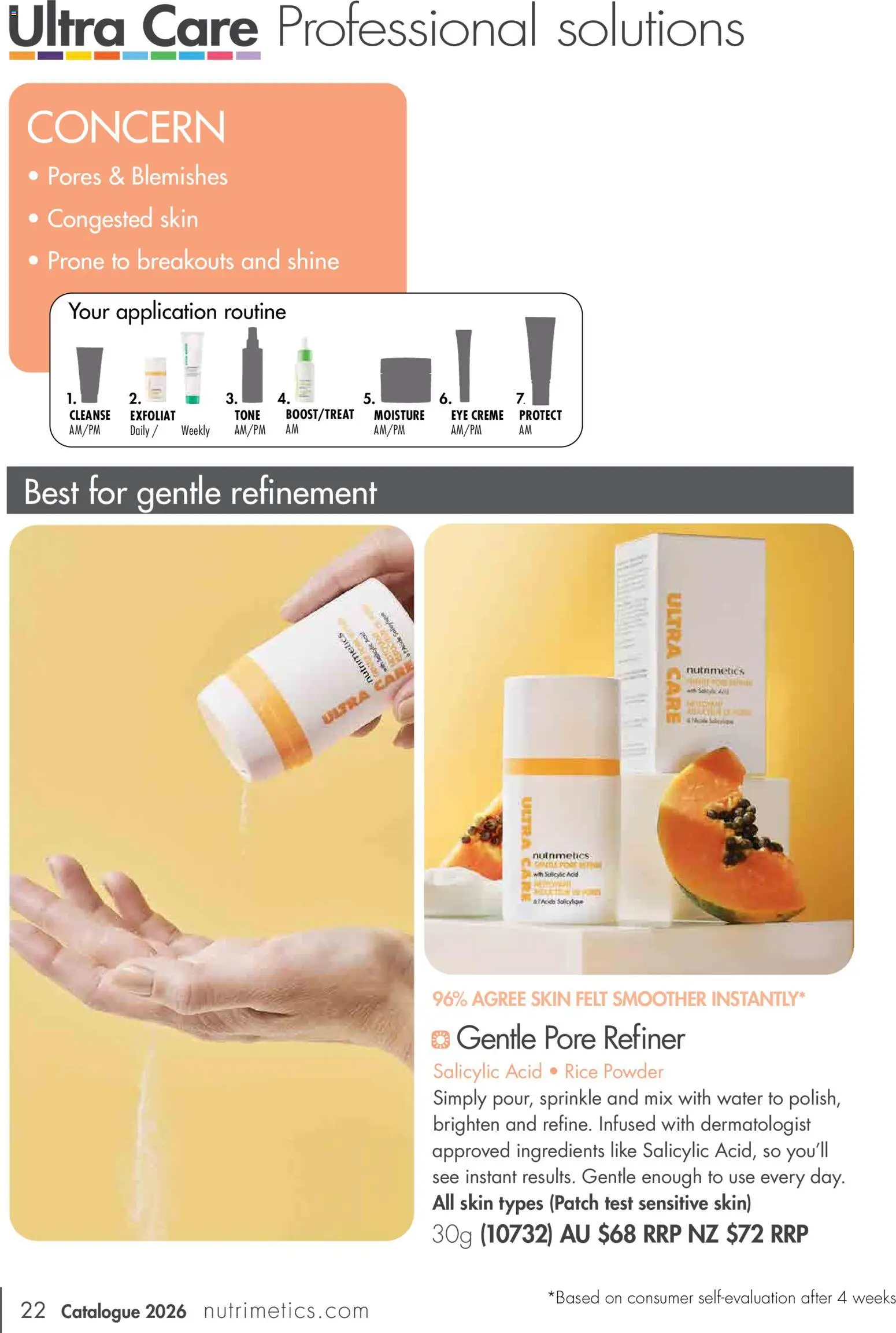 Nutrimetics catalogue - valid from 01/01/2026 | Page: 22 | Products: Ingredients, Powder, Water, Sensitive skin