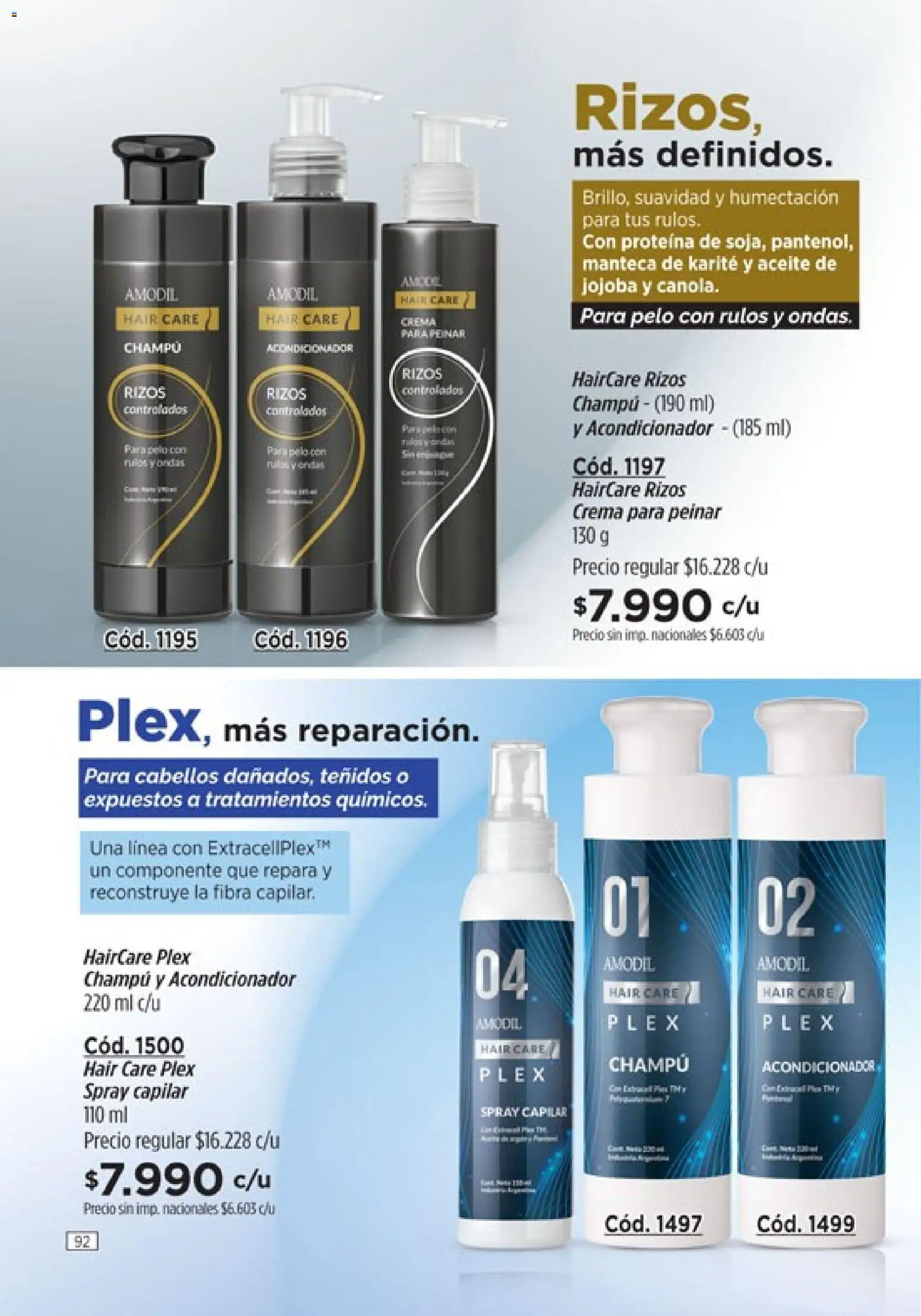 Catálogo Amodil Campaña 15 │ válido desde el 26/08/2026 | Página: 92 | Productos: Aceite, Acondicionador, Manteca, Crema