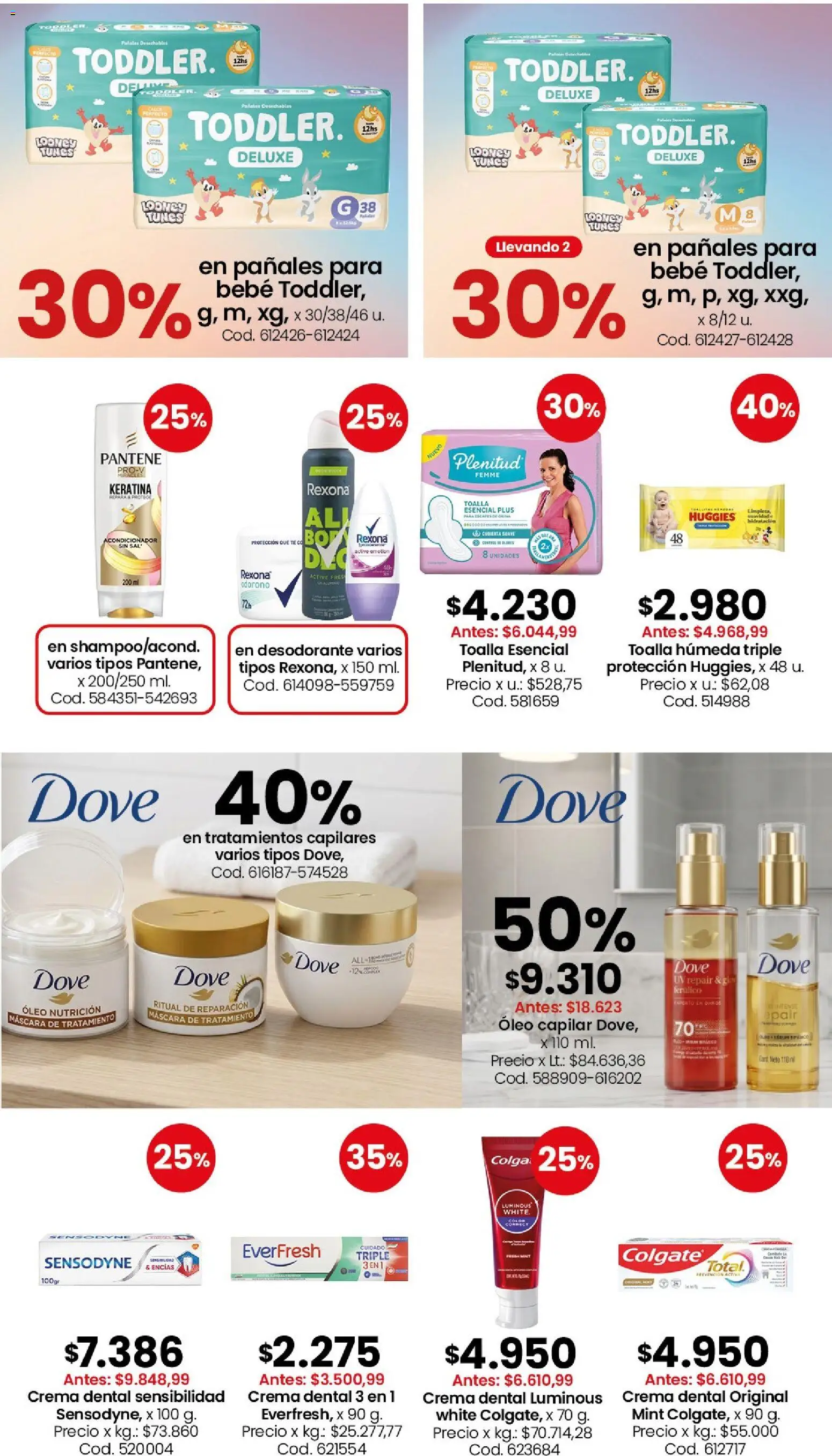 Coto - Perfumería y limpieza │ válido desde el 20/07/2026 | Página: 5 | Productos: Toalla, Acondicionador, Desodorante, Crema