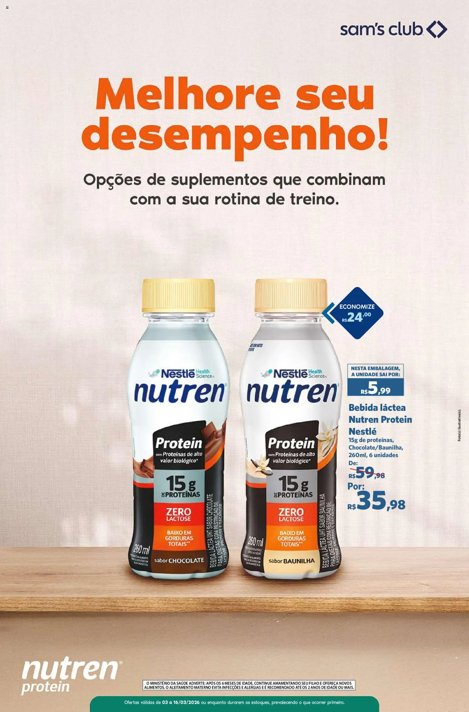 Sam's Club Folheto - válido de 03.03.2026 | Página: 12 | Produtos: Chocolate, Suplementos, Baixo, Bebida