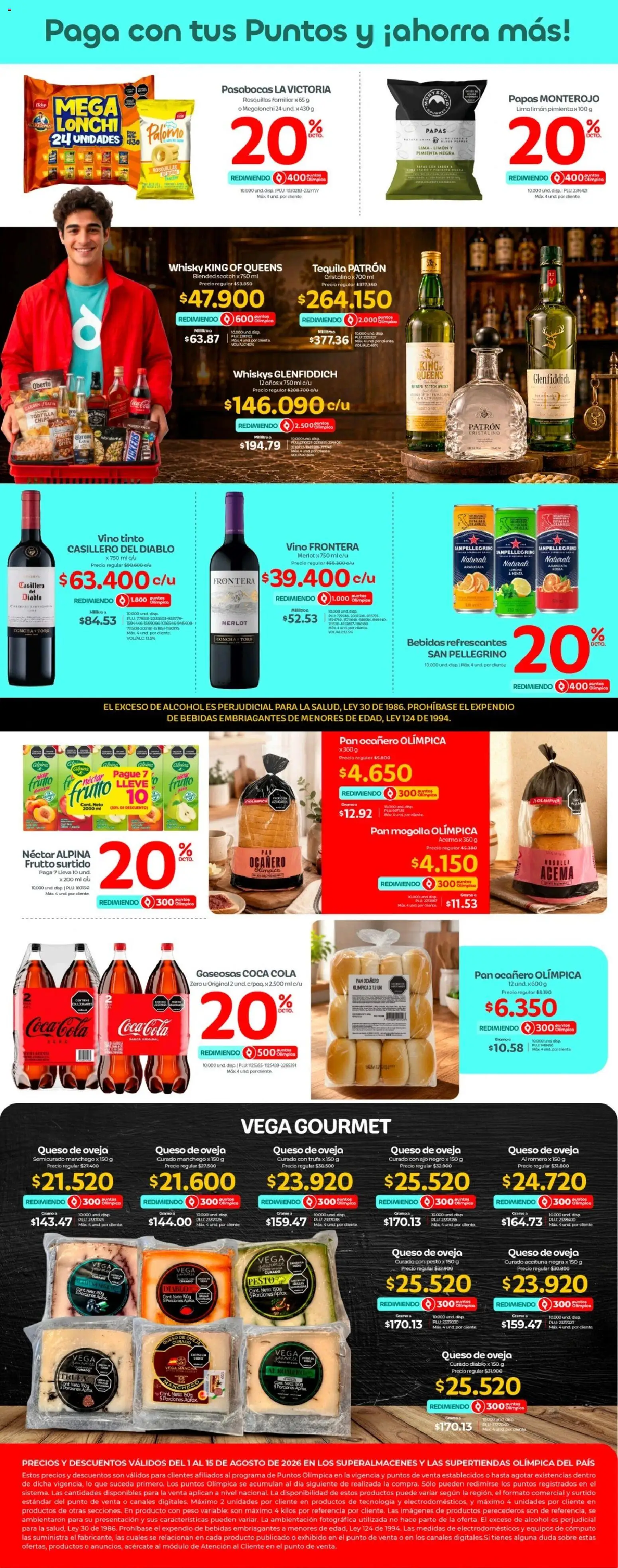 Olímpica revista - valida desde el 01/08/2026 | Página: 3 | Productos: Pimienta, Whisky, Peso, Plátano