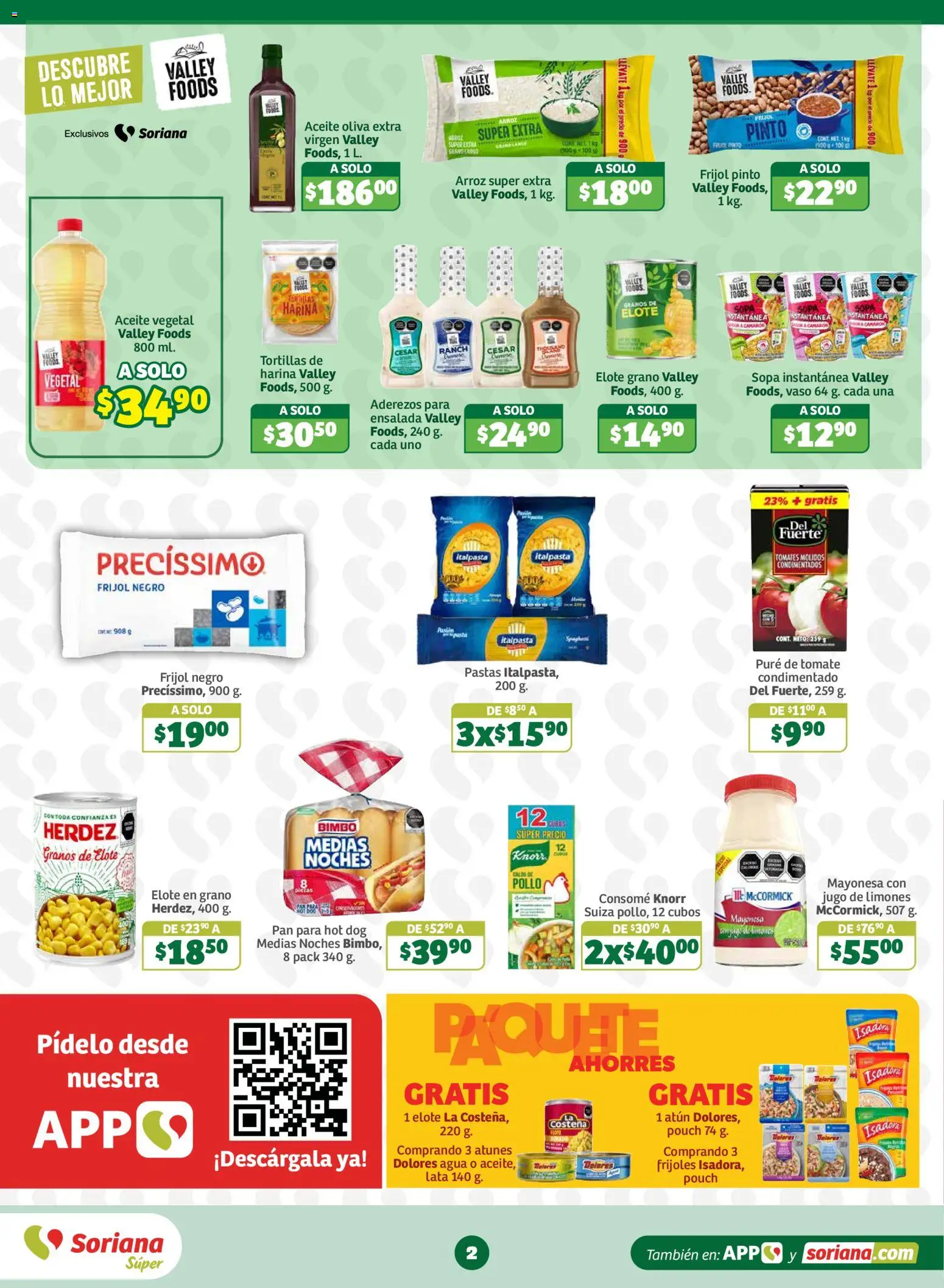 Nuevas ofertas de Soriana válidas en toda la República Mexicana desde el 02/10/2026. ¡Encuentra las mejores ofertas en Soriana Súper - En México Oferta se dice Soriana! | Página: 2
