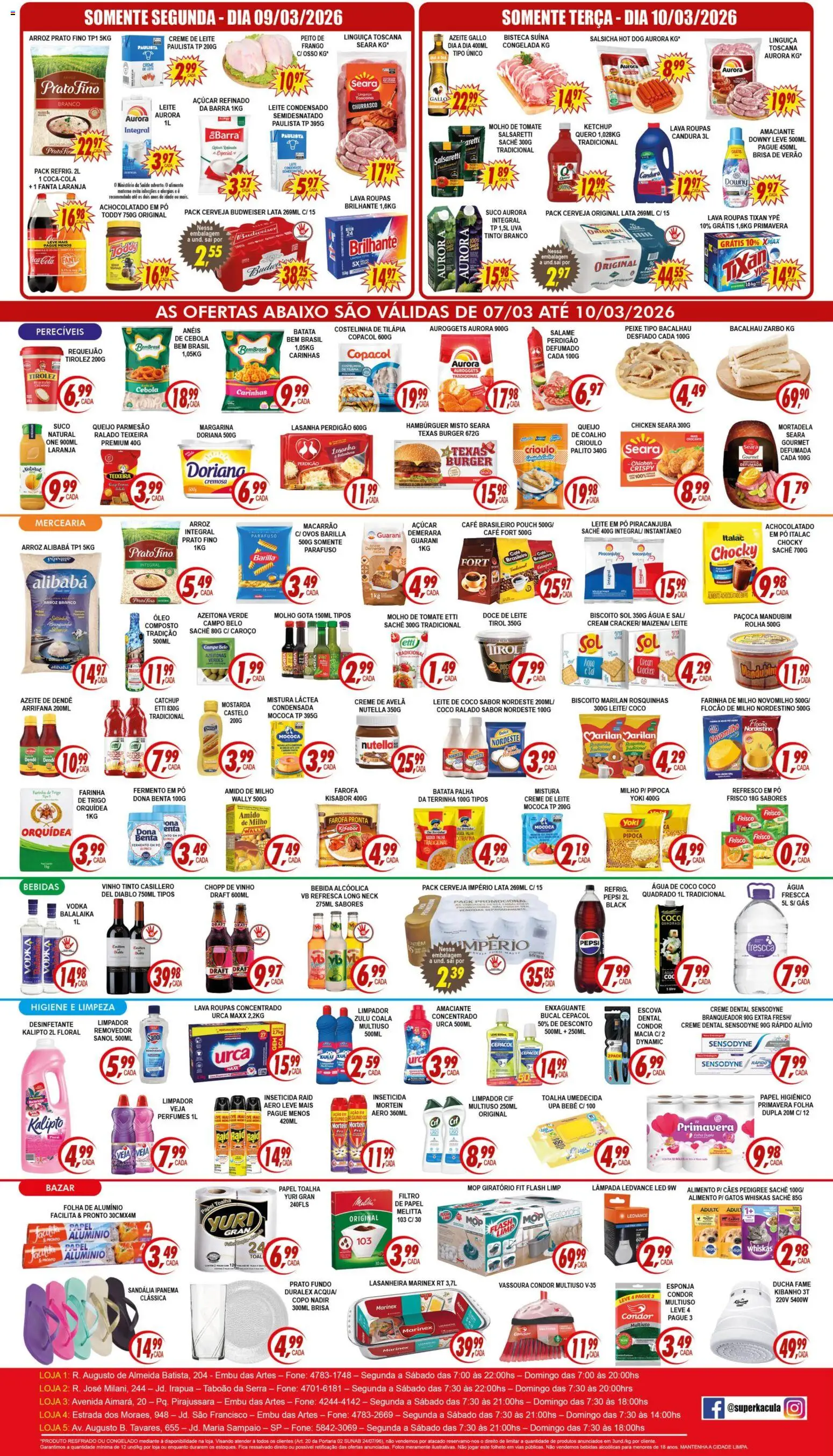 Kaçula Folheto - válido de 07.03.2026 | Página: 2 | Produtos: Cebola, Bacalhau, Queijo, Papel higiênico
