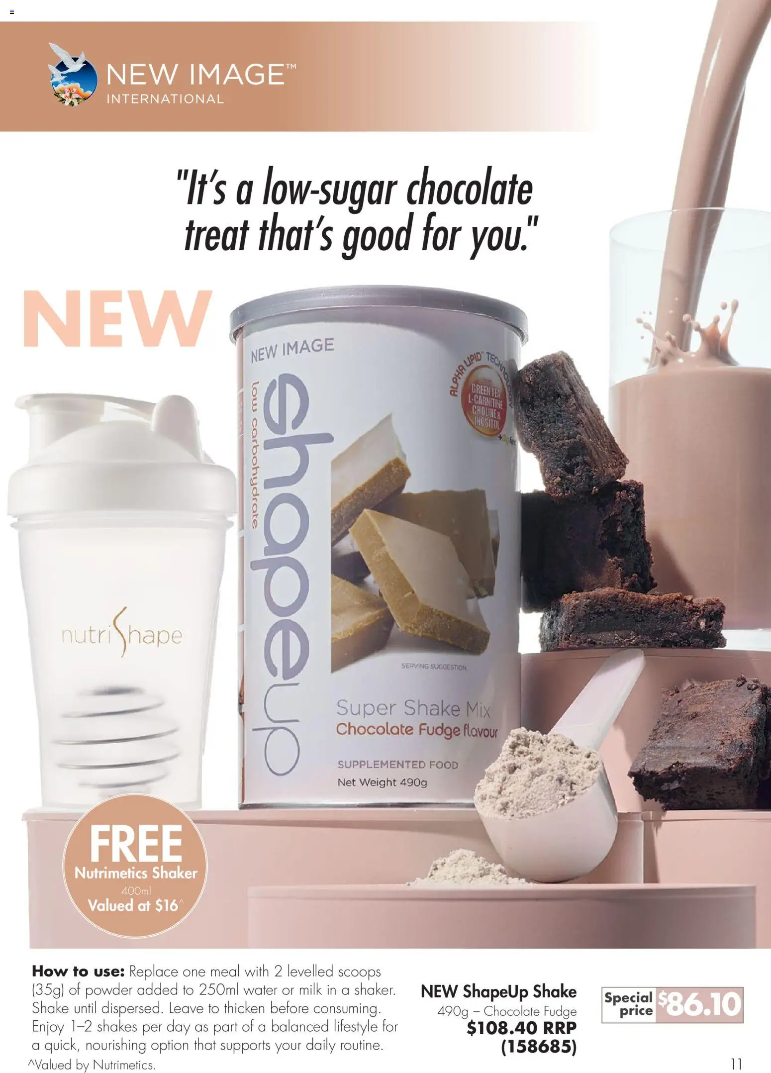 Nutrimetics catalogue - valid from 26.05.2026 | Page: 11 | Products: Powder, Milk, Chocolate, Water