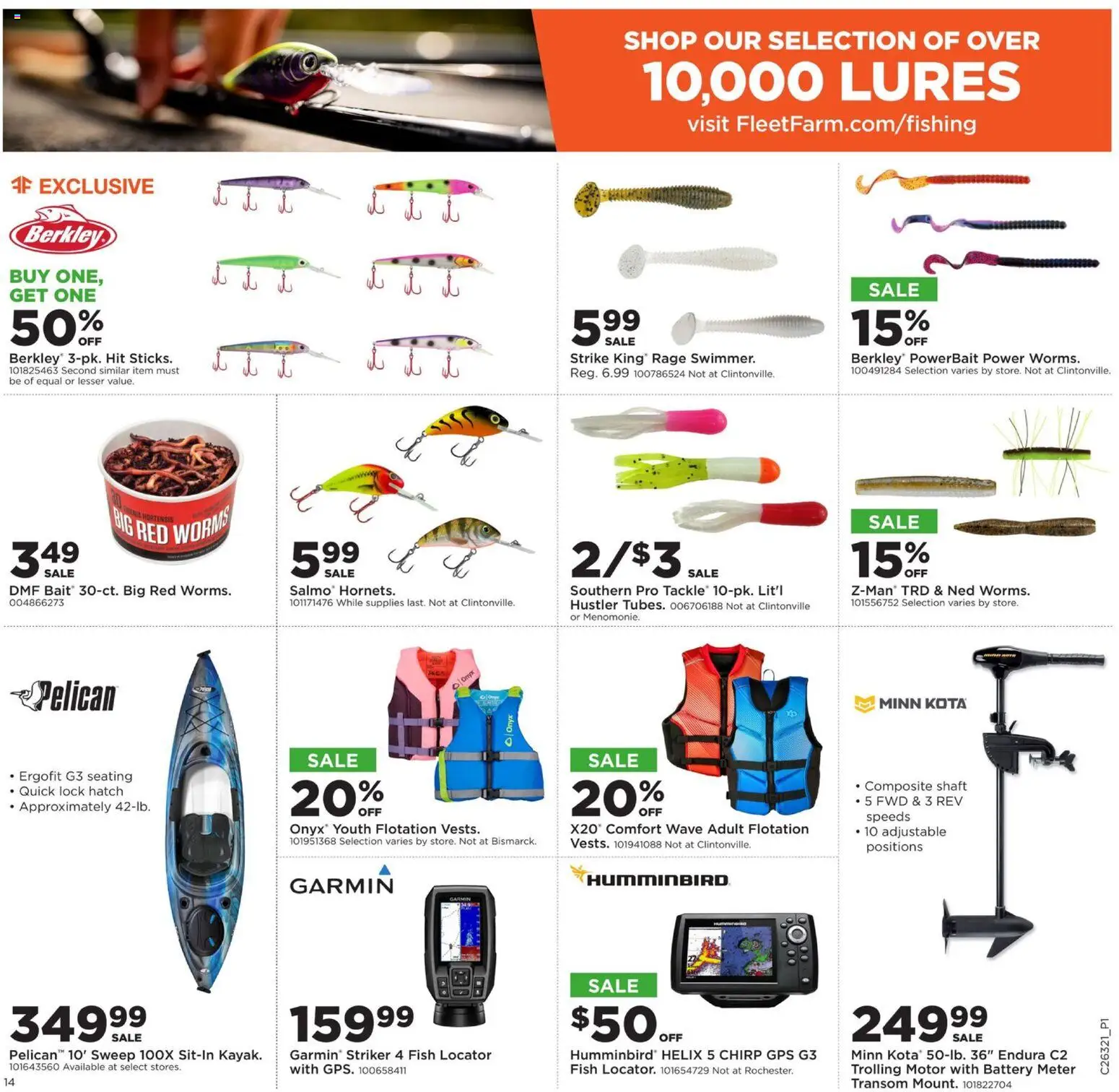 Mills Fleet Farm Weekly Ad - valid from 08/03/2026 | Page: 19 | Products: Battery, Fish, Bait