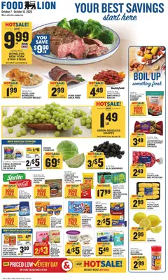 Preview of Food Lion weekly ads valid from 10/07/2026
