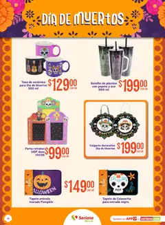 Vista previa de Soriana Mercado - Halloween y Día de muertos, nuevo folleto de la tienda, válido en México a partir del 01/10/2026 | Página: 15 | Productos: Taza, Tapete