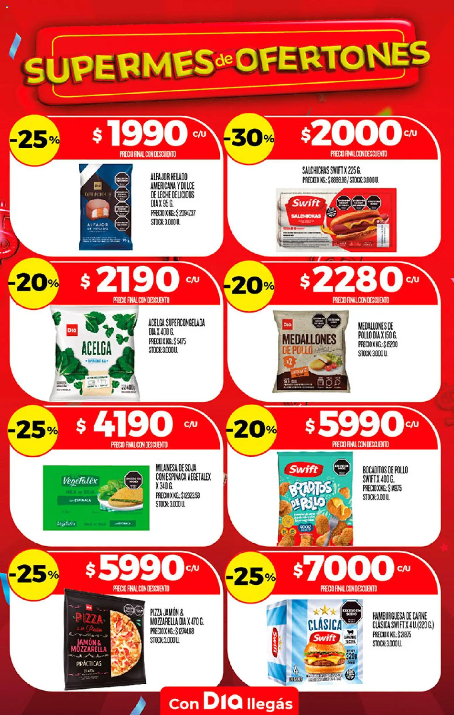 Supermercado DIA Ofertas │ válido desde el 19/08/2026 | Página: 17 | Productos: Helado, Mozzarella, Alfajor, Salchichas