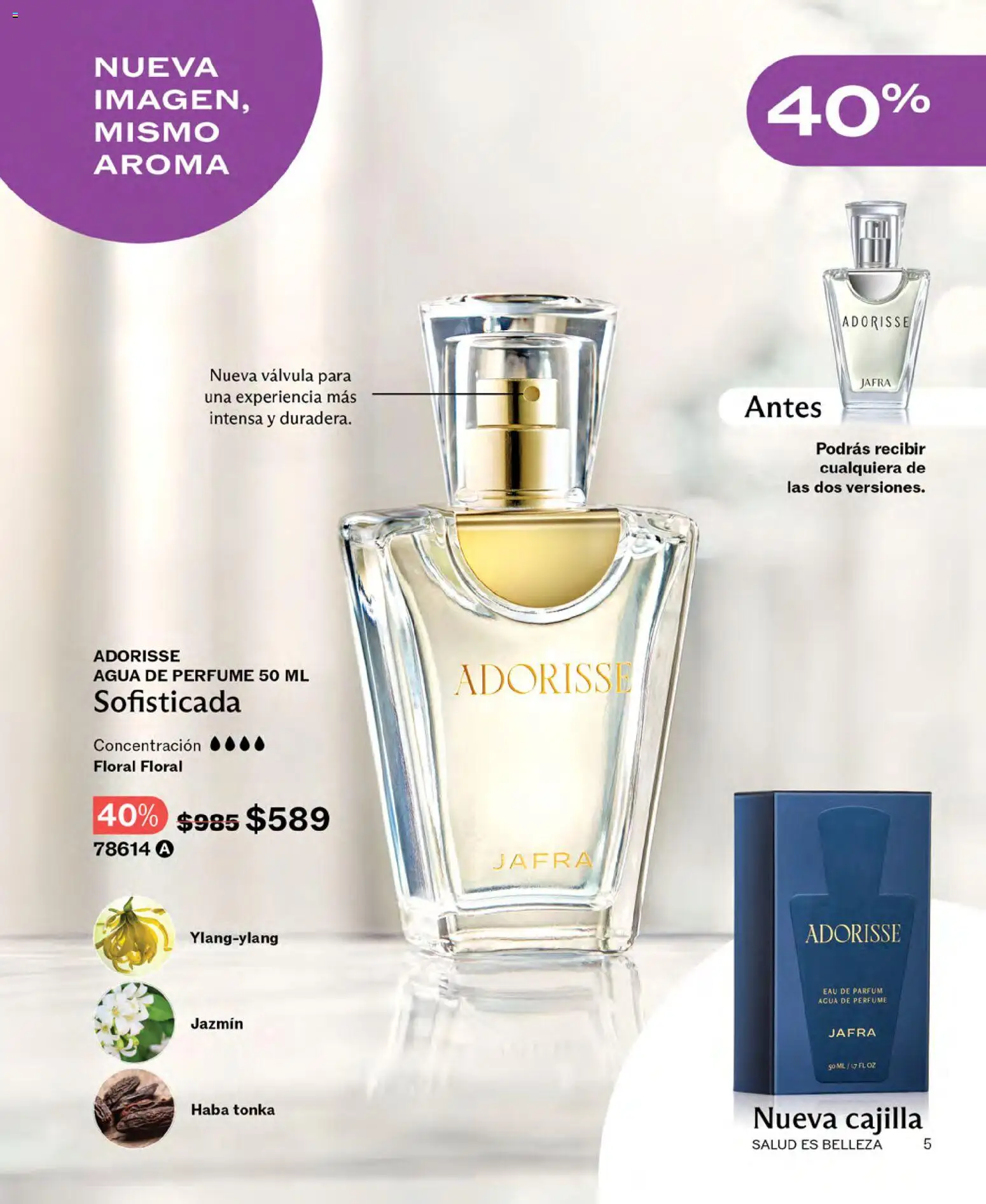 Nuevas ofertas de JAFRA válidas en toda la República Mexicana desde el 01.04.2026. ¡Encuentra las mejores ofertas en JAFRA catálogo! | Página: 5 | Productos: Agua, Válvula, Perfume