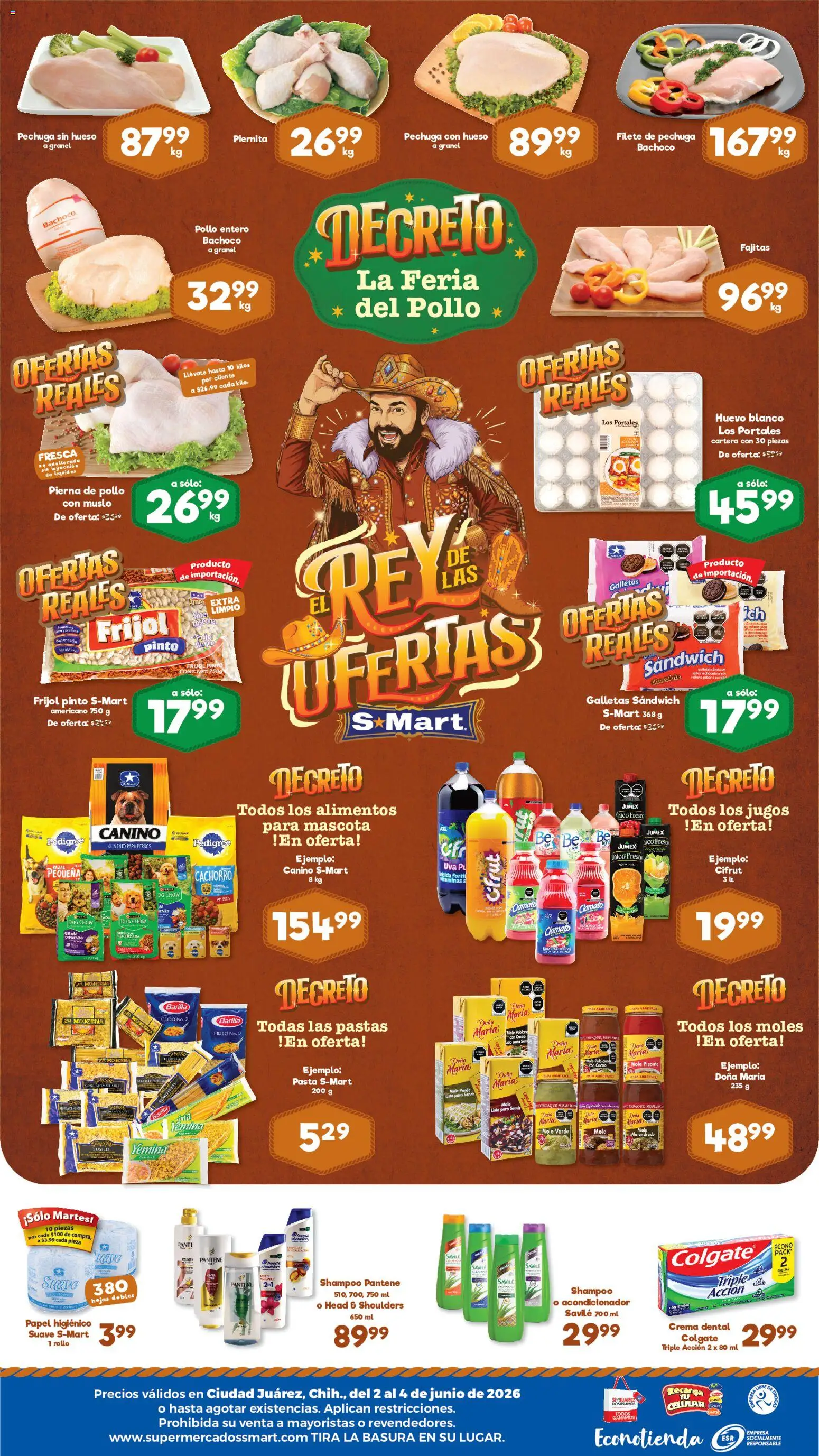 Nuevas ofertas de S-Mart válidas en toda la República Mexicana desde el 02.06.2026. ¡Encuentra las mejores ofertas en S-Mart folleto Juárez! | Página: 2