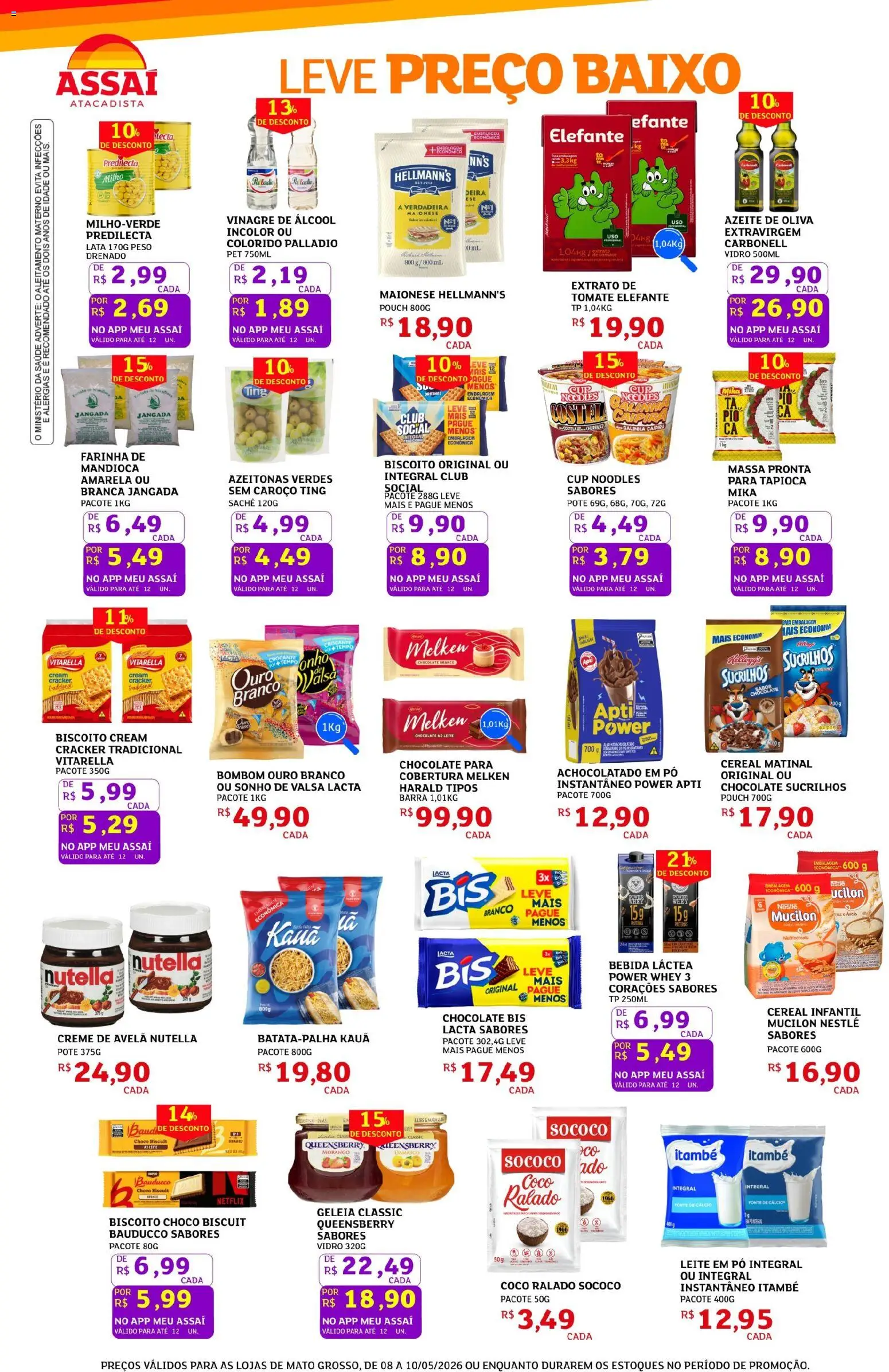 Assaí Atacadista Folheto - válido de 08.05.2026 | Página: 2 | Produtos: Coco, Pó, Vinagre, Creme