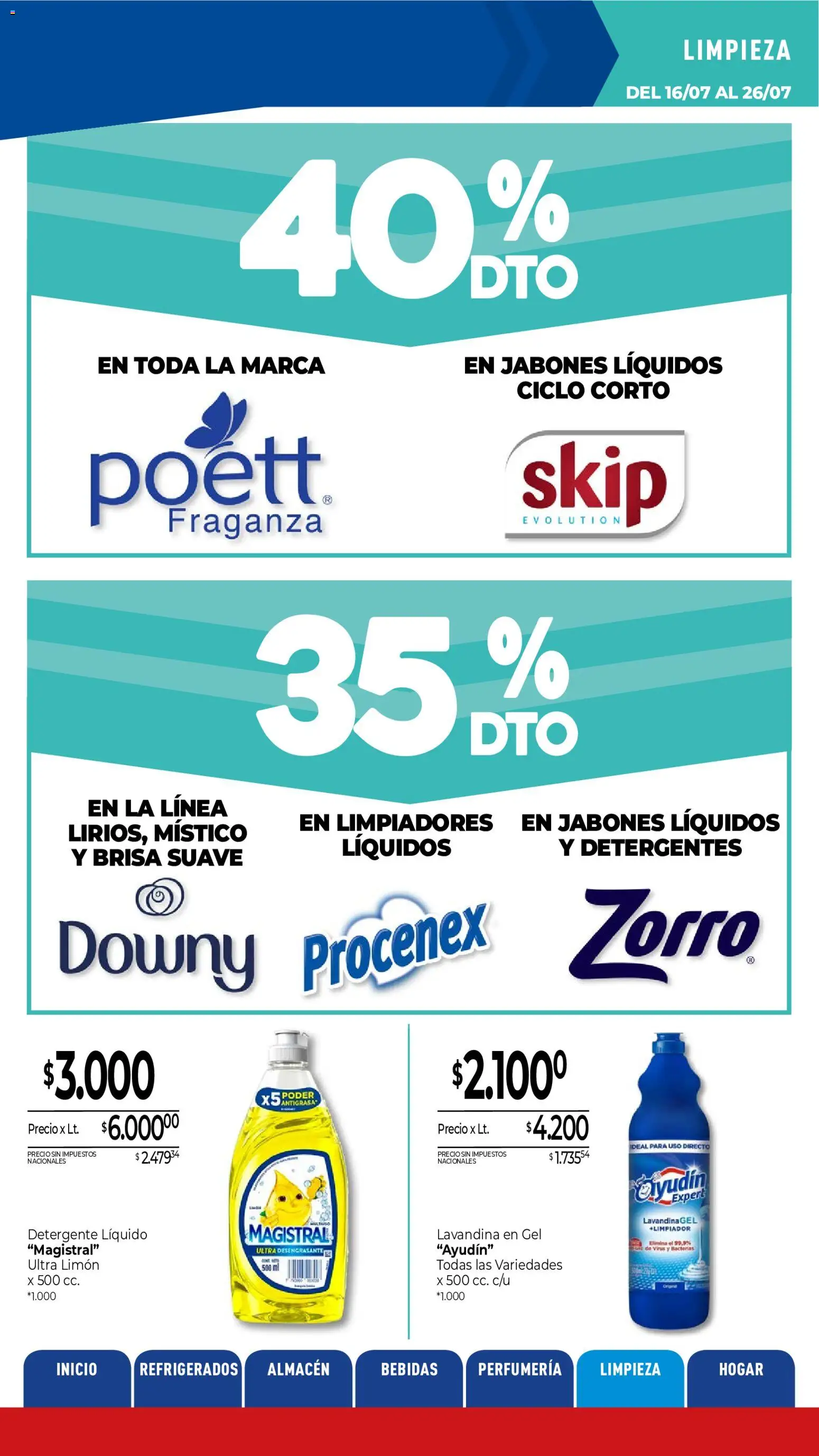 La Anonima catálogo │ válido desde el 16/07/2026 | Página: 25 | Productos: Lavandina, Detergente, Limón