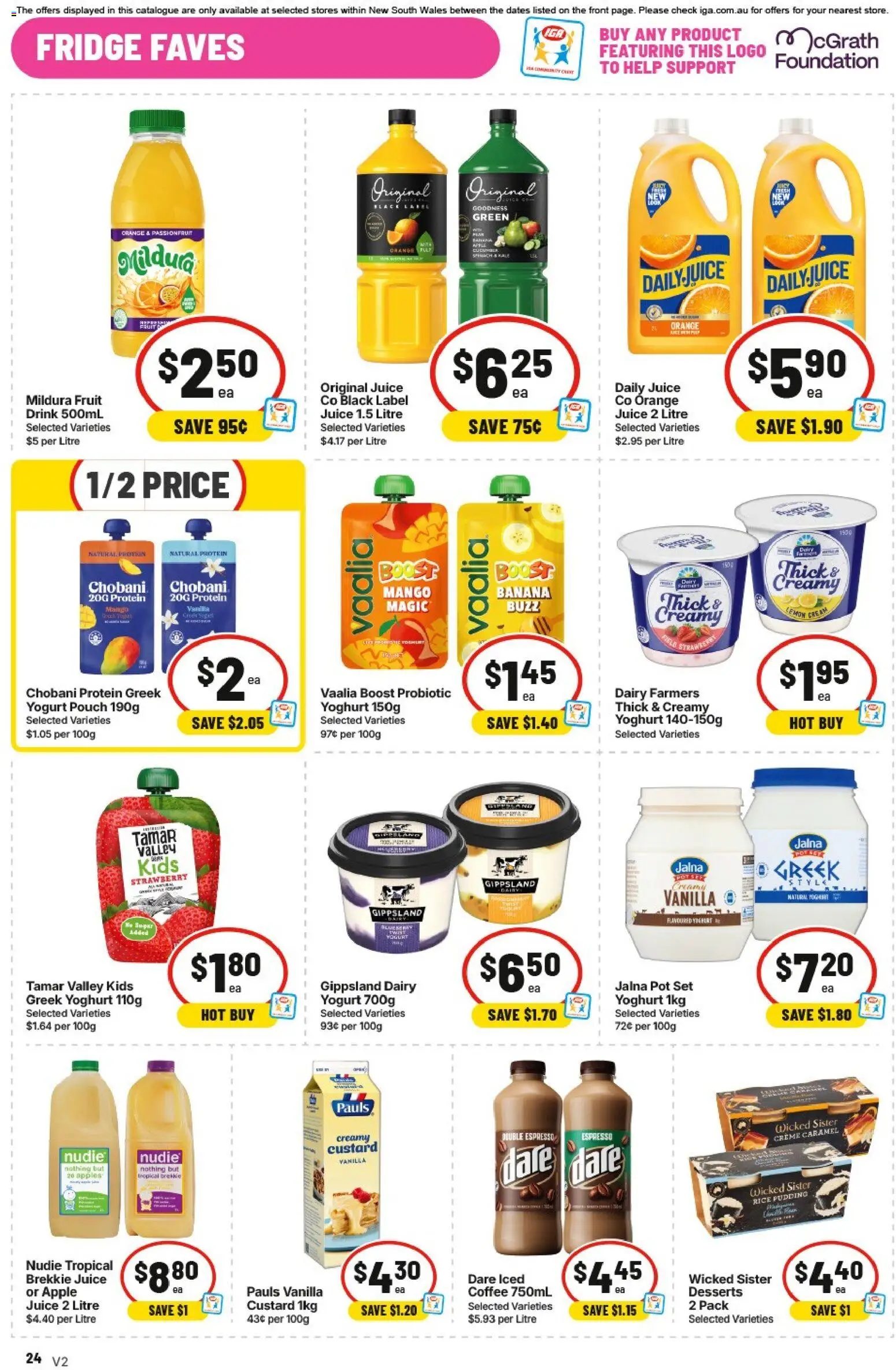 IGA catalogue - valid from 09/09/2026 | Page: 25 | Products: Yogurt, Dairy, Coffee, Juice