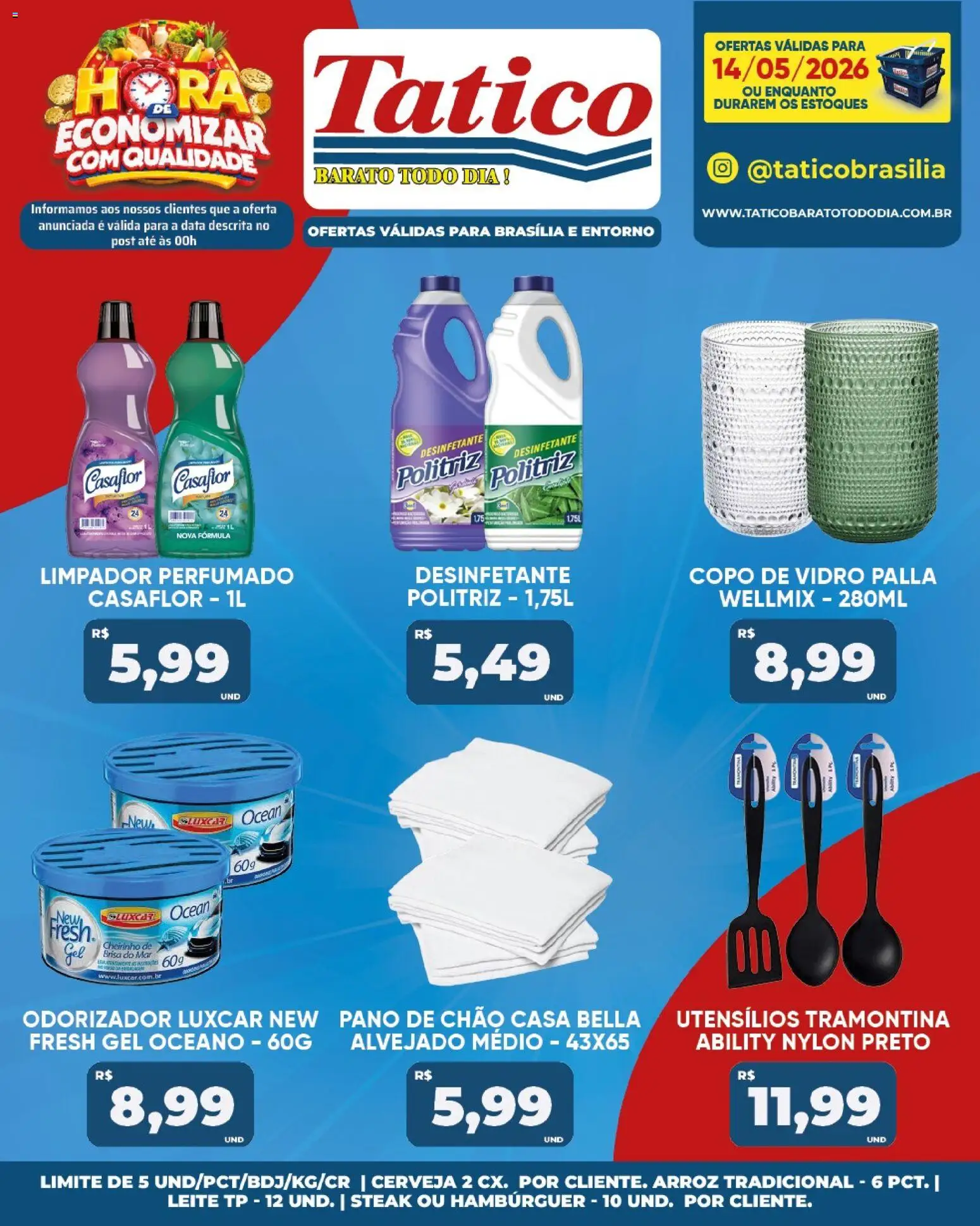 Tatico Folheto - válido de 15.05.2026 | Página: 45 | Produtos: Leite, Cerveja, Arroz, Desinfetante