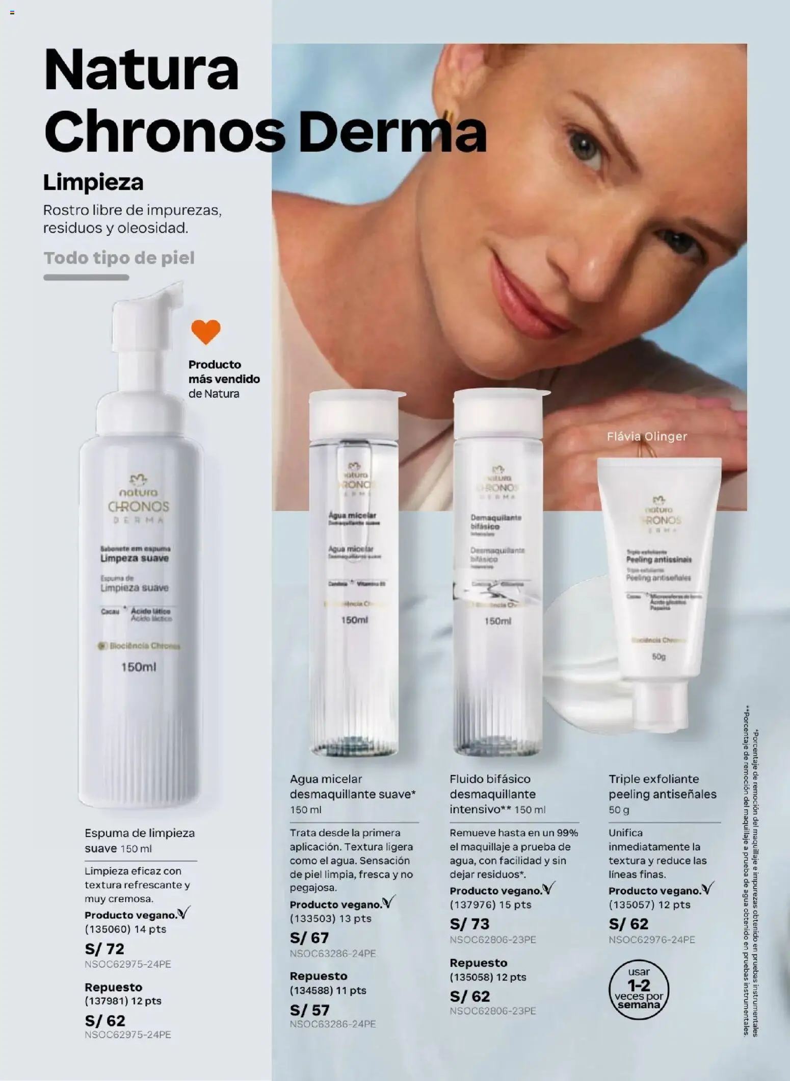 Catálogo Natura válido desde 31/03/2026 | Página: 94 | Productos: Exfoliante, Espuma, Agua, Maquillaje