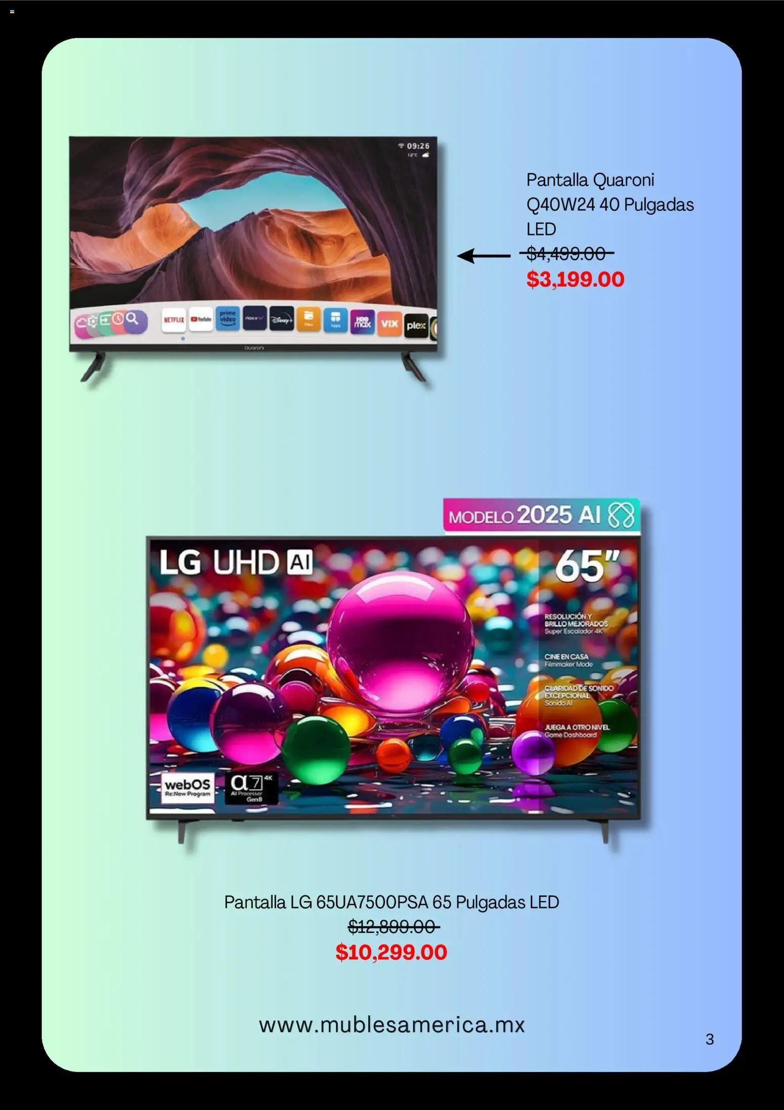 Nuevas ofertas de Muebles America válidas en toda la República Mexicana desde el 24/08/2026. ¡Encuentra las mejores ofertas en Muebles America catálogo! | Página: 3