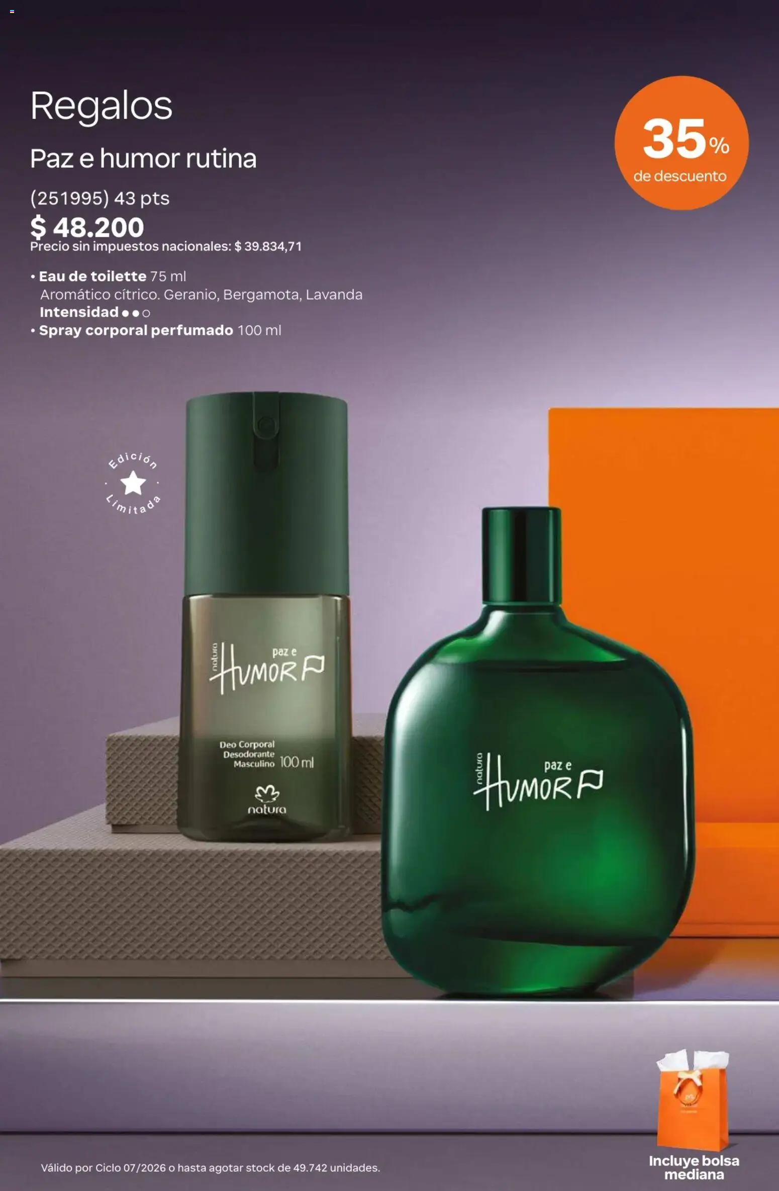 Catálogo Natura Ciclo 7 │ válido desde el 06.05.2026 | Página: 13 | Productos: Bolsa, Eau de toilette, Desodorante