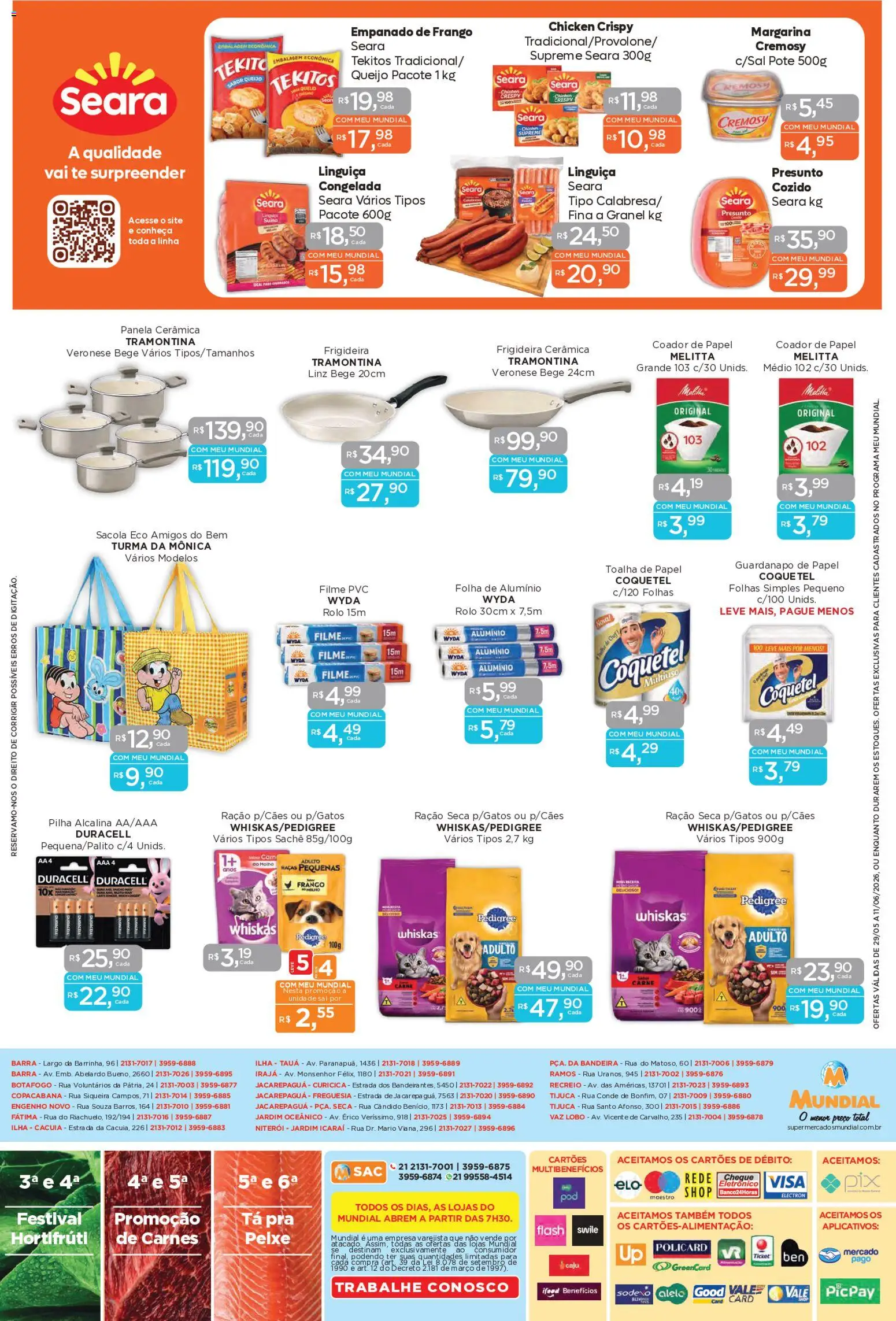 Mundial Folheto - válido de 29.05.2026 | Página: 12 | Produtos: Panela, Peixe, Margarina, Guardanapo