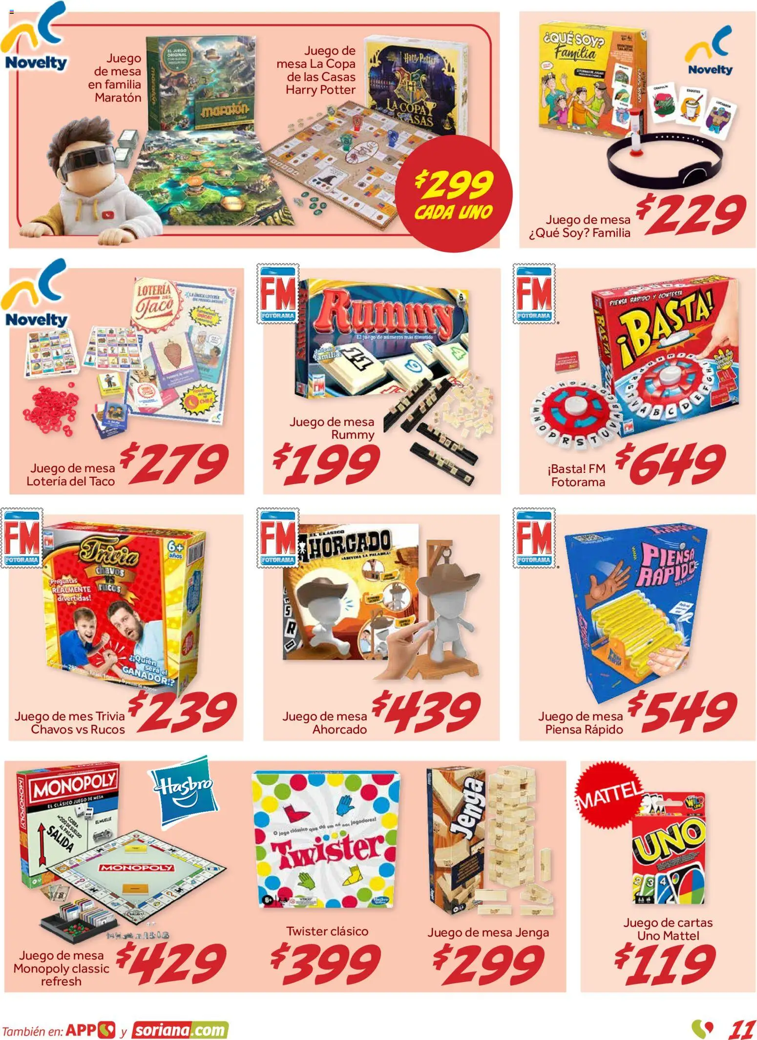 Nuevas ofertas de Soriana válidas en toda la República Mexicana desde el 28/09/2026. ¡Encuentra las mejores ofertas en Soriana Híper - Reino de los Juguetes! | Página: 11 | Productos: Juego, Taco, Mesa