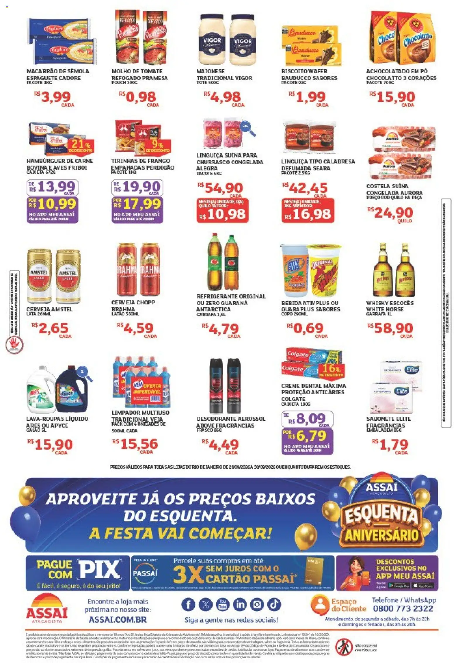 Assaí Atacadista Folheto - válido de 28/09/2026 | Página: 2 | Produtos: Pó, Cerveja, Macarrão de sêmola, Bebida