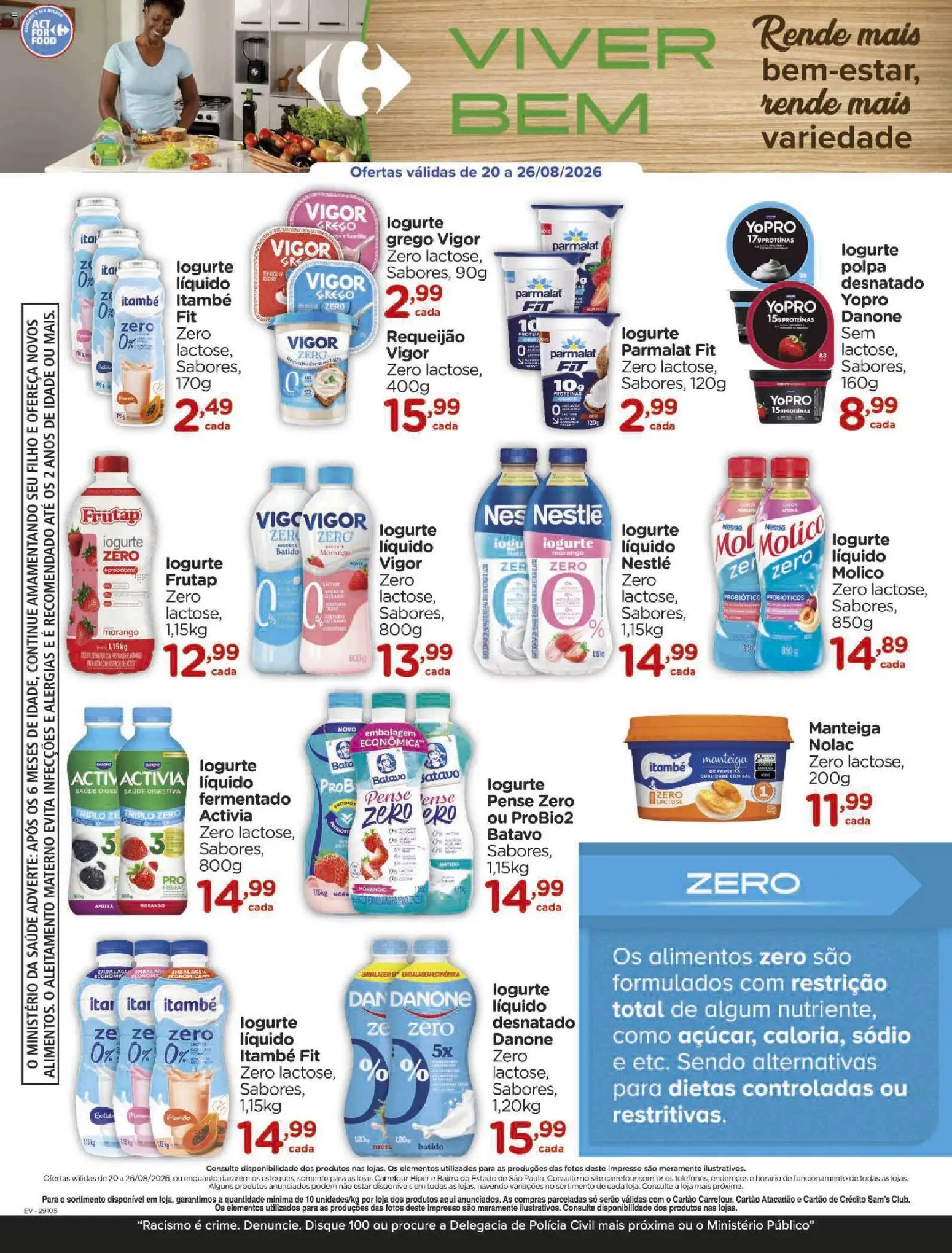 Carrefour Folheto - válido de 20/08/2026 | Página: 7 | Produtos: Probióticos, Manteiga, Requeijão, Ameixa