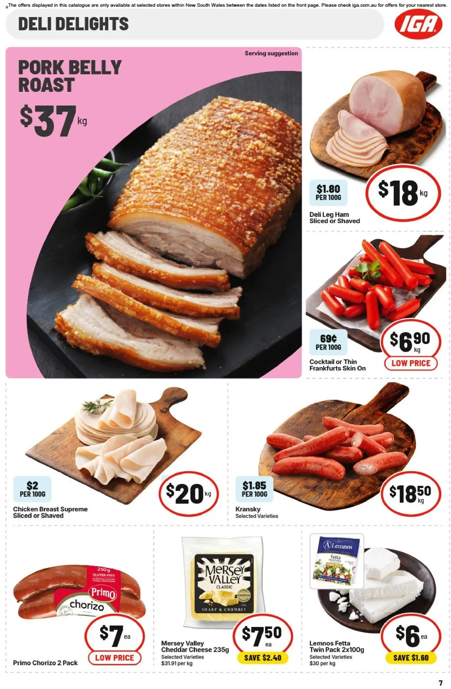 IGA catalogue - valid from 05/08/2026 | Page: 8 | Products: Cheese, Ham, Chicken, Pork