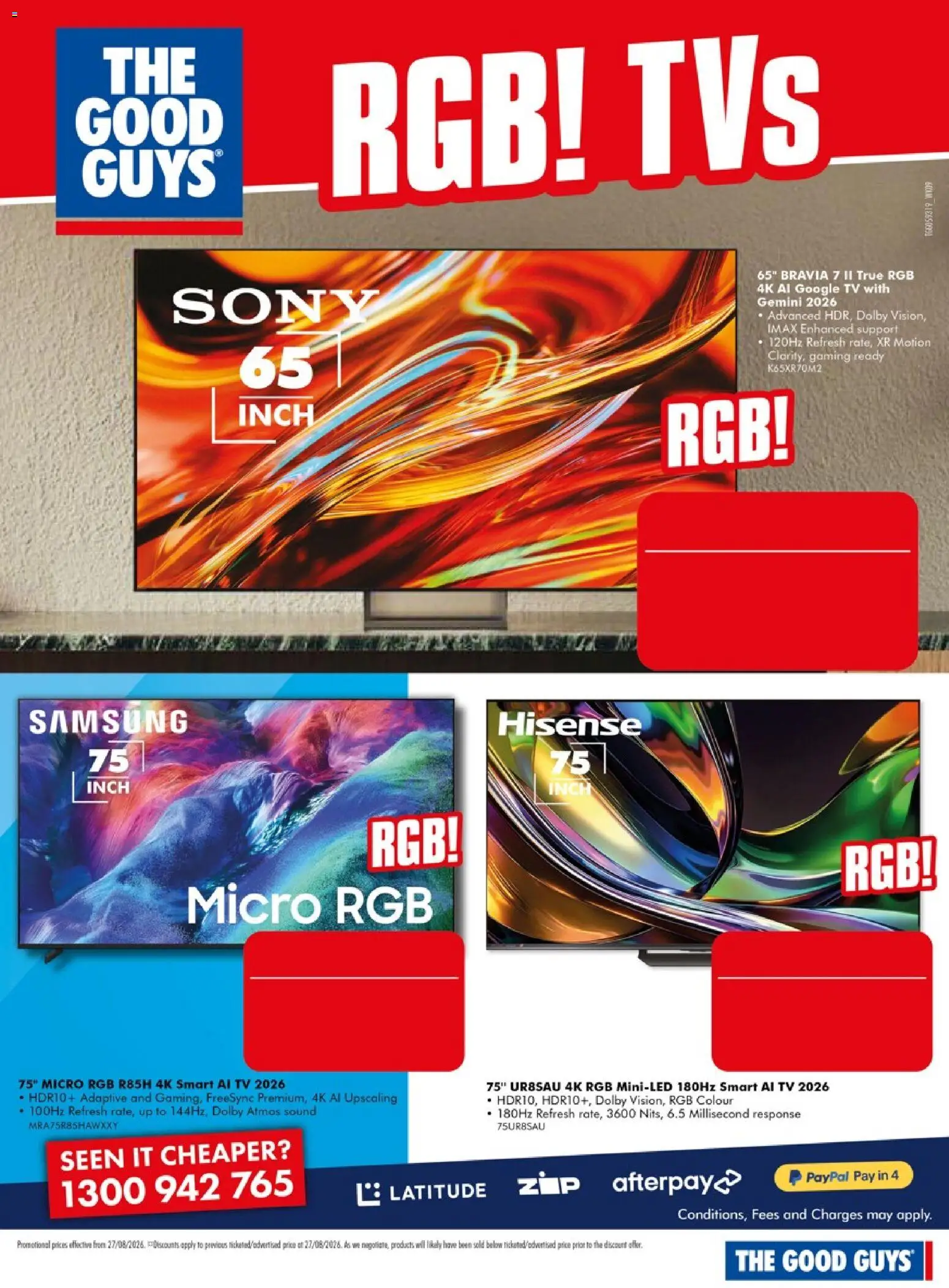 The Good Guys catalogue - valid from 26/08/2026 | Page: 8 | Products: Tv