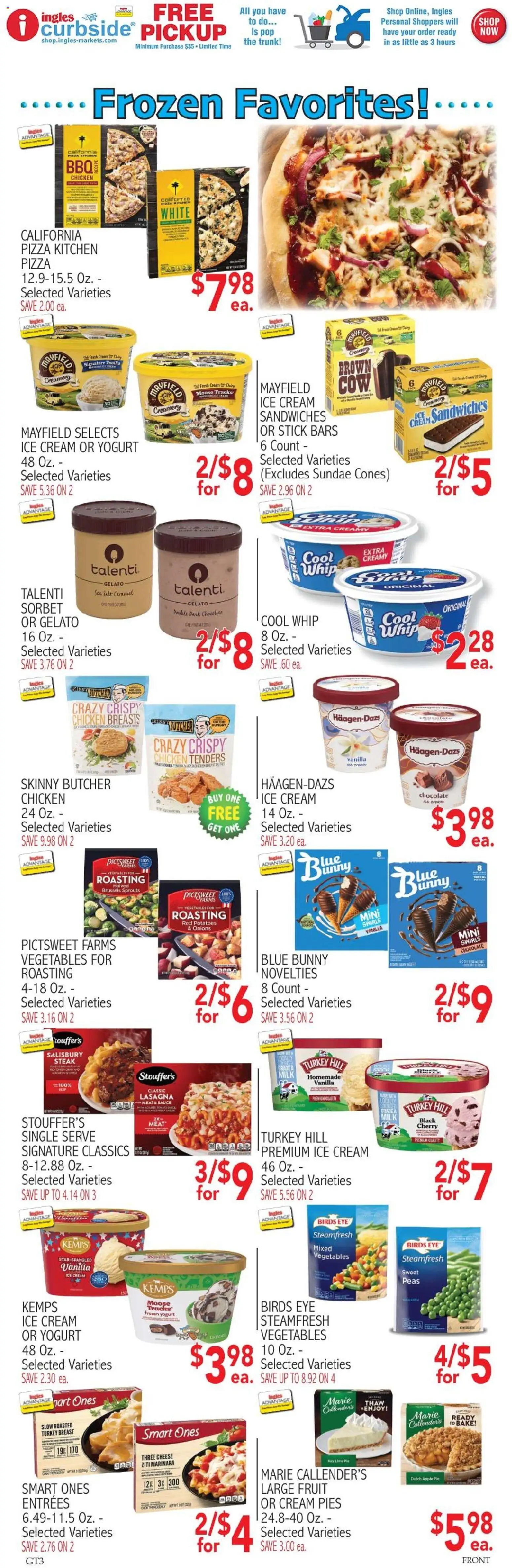 Ingles Weekly Ad - valid from 07/01/2026 | Page: 7 | Products: Yogurt, Ice cream, Potatoes, Lime