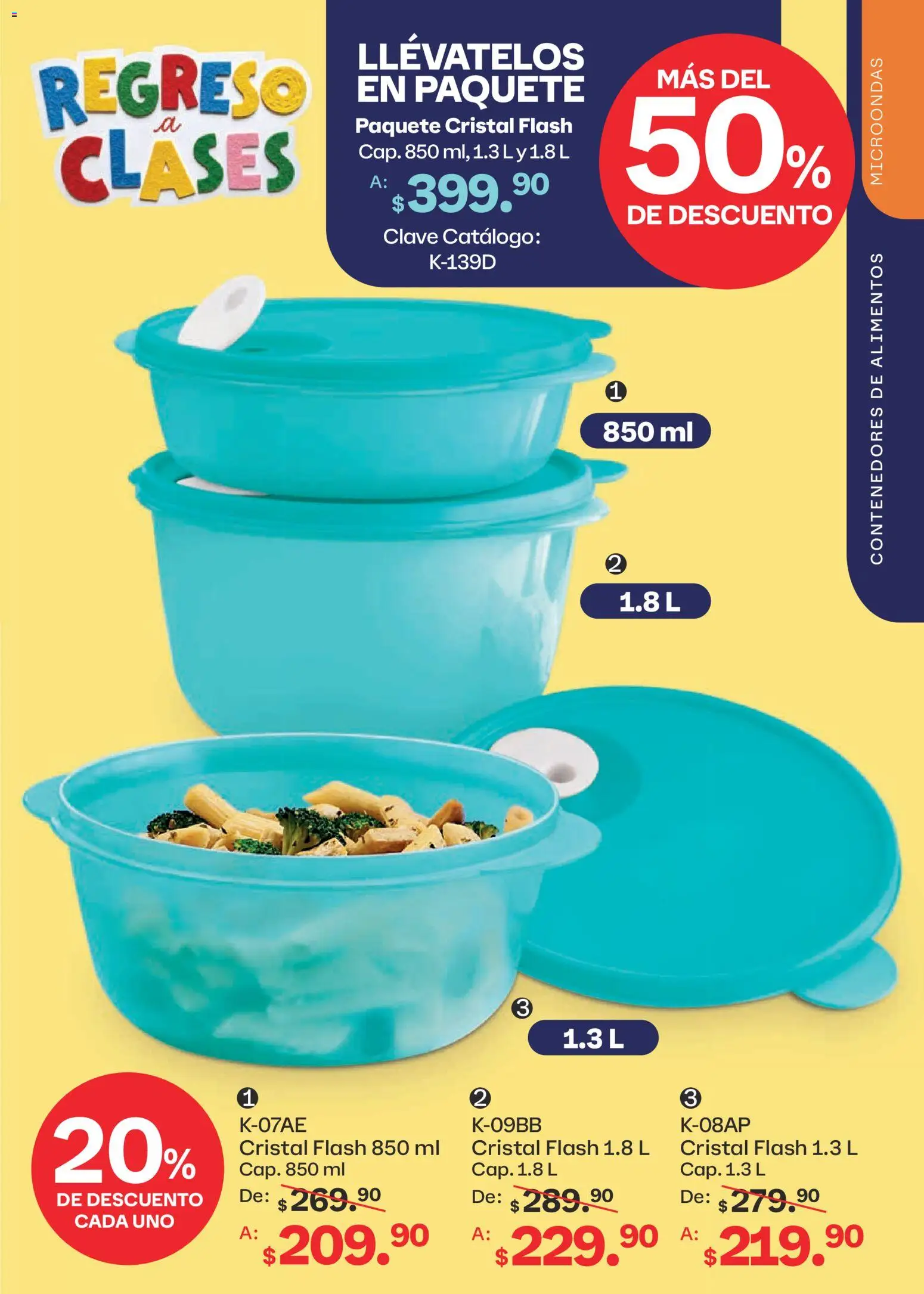 Nuevas ofertas de Tupperware válidas en toda la República Mexicana desde el 10/08/2026. ¡Encuentra las mejores ofertas en Tupperware catálogo! | Página: 67 | Productos: Alimentos, Microondas
