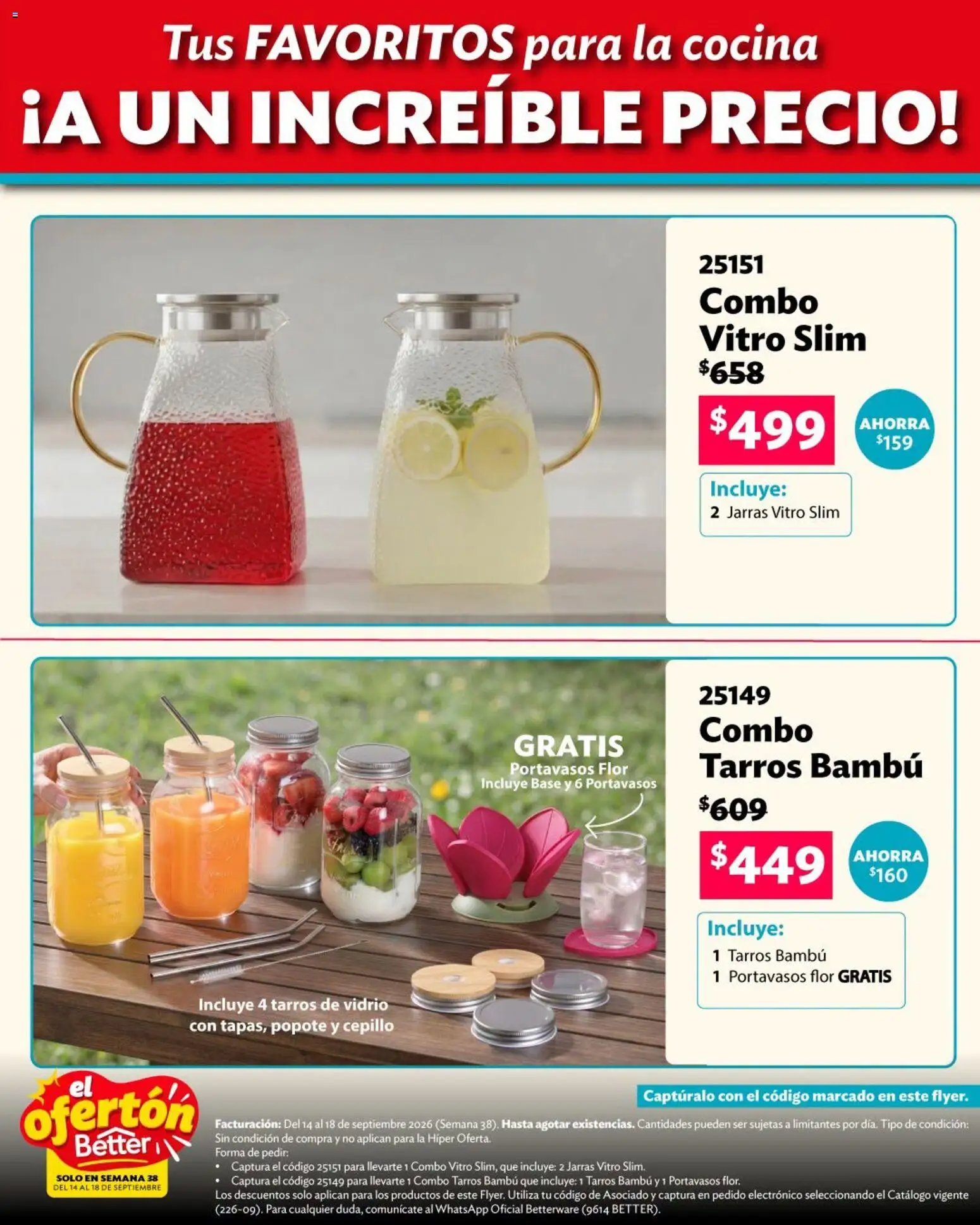 Nuevas ofertas de Betterware válidas en toda la República Mexicana desde el 14/09/2026. ¡Encuentra las mejores ofertas en Betterware catálogo El Ofertón! | Página: 5 | Productos: Cepillo, Cocina